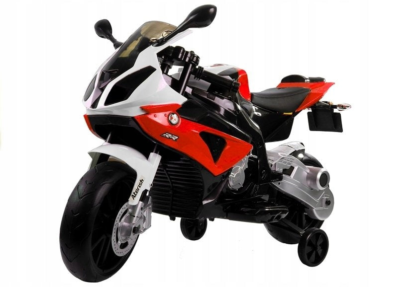 BMW BATTERY MOTOR S1000RR RED WITH SIDE WHEELS FOR CHILDREN Brand Lean cars