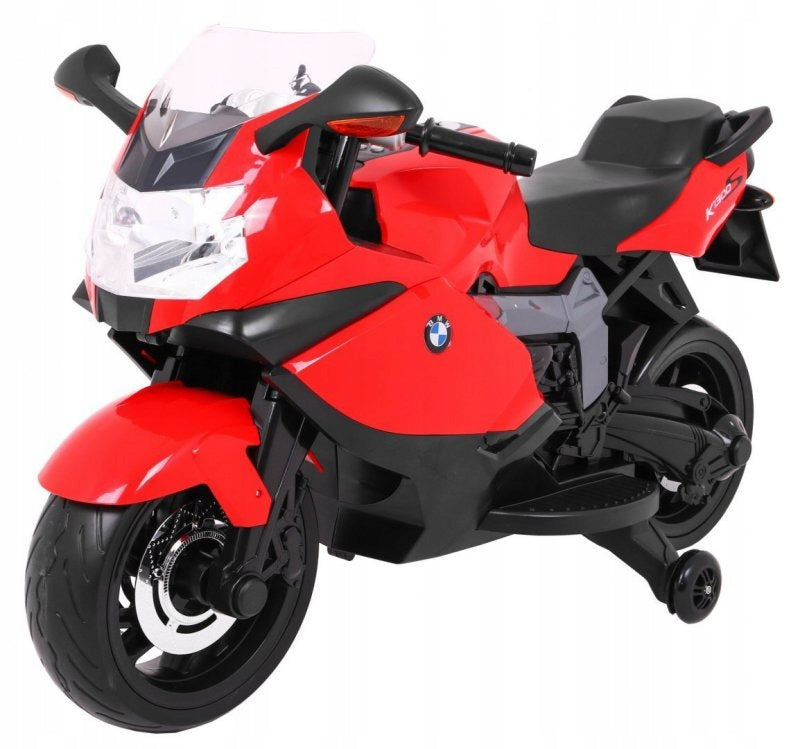 BMW K1300S Battery Motor for Kids Red + Auxiliary Wheels +
