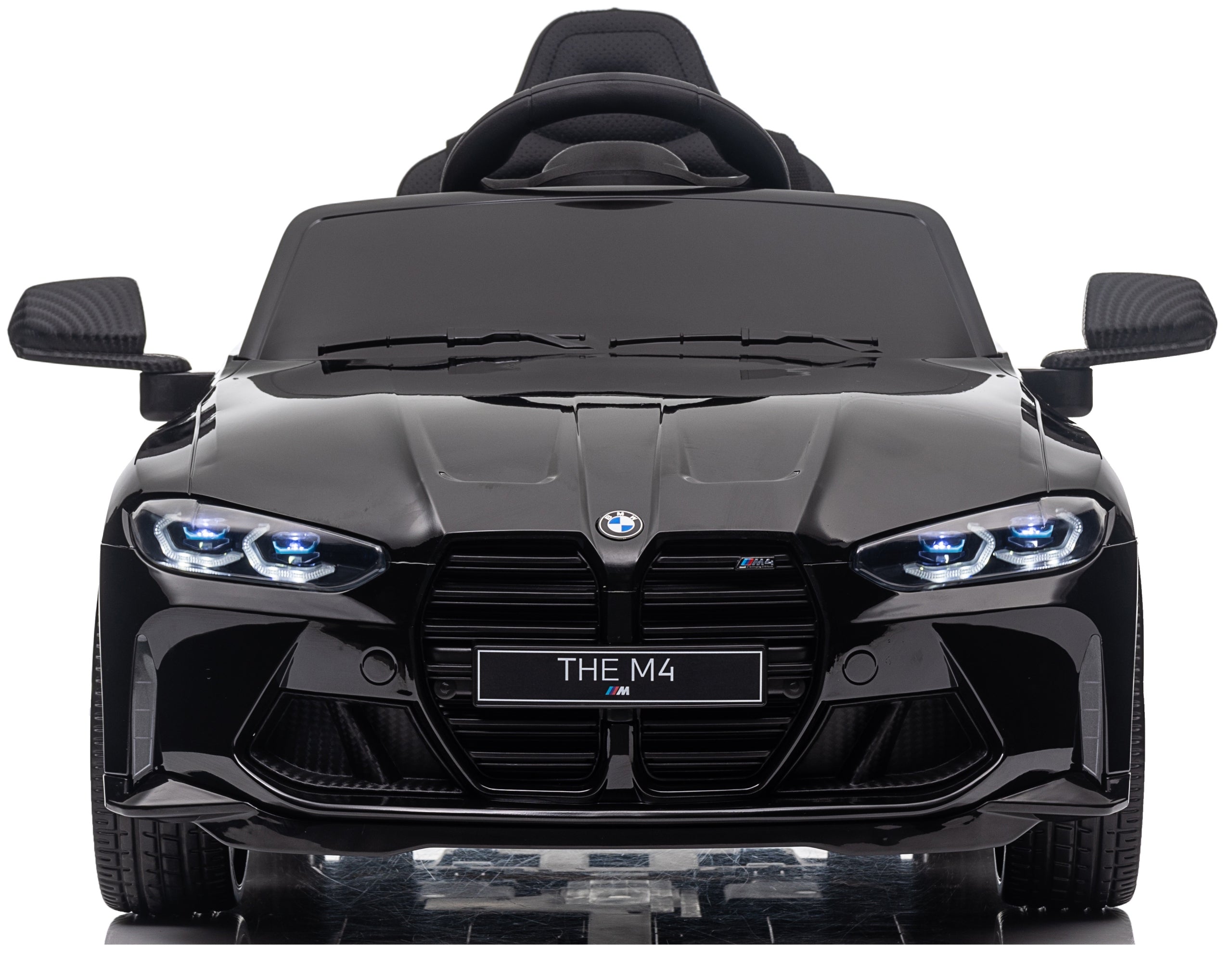 BMW M4 AUTO BATTERY CAR LEATHER SOFT EVA WHEELS 2x45W LED REMOTE CONTROL Color black red blue