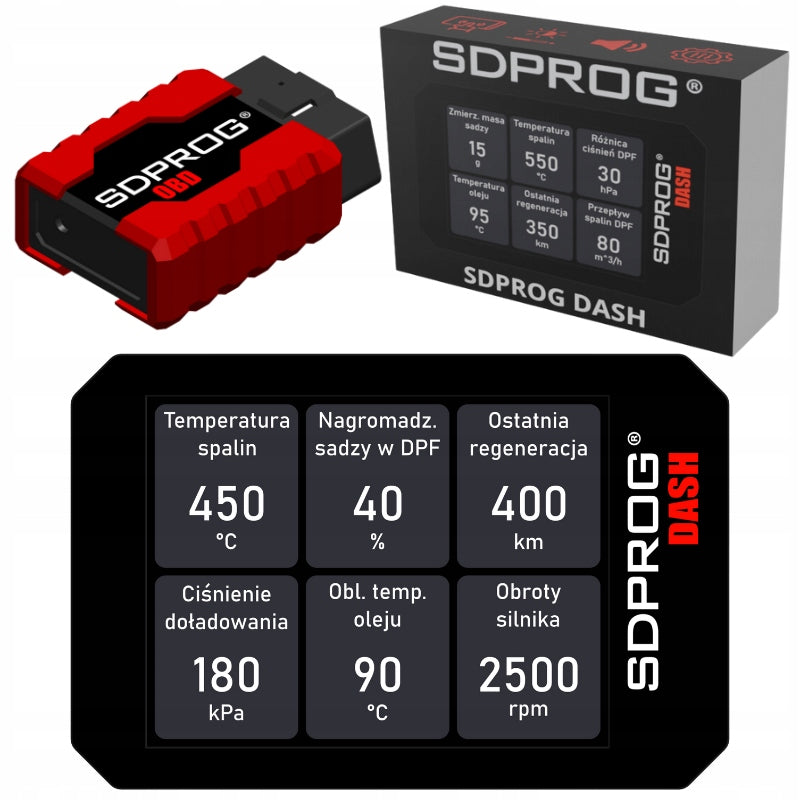 BMW SDPROG DASH DPF Parameter Monitor + OBD Diagnostic Interface