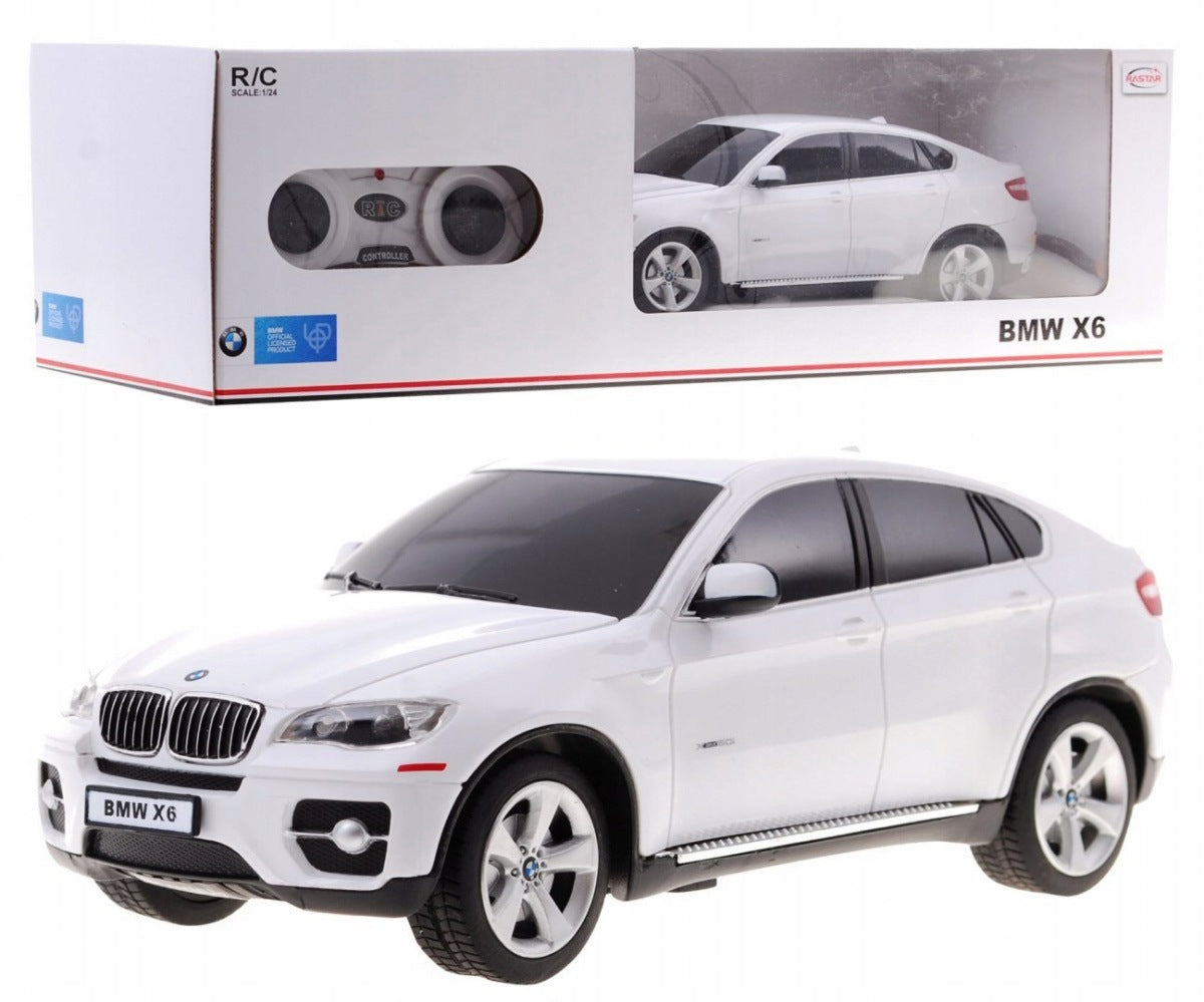 BMW X6 white RASTAR model 1:24 Remote controlled Auto SUV + remote control