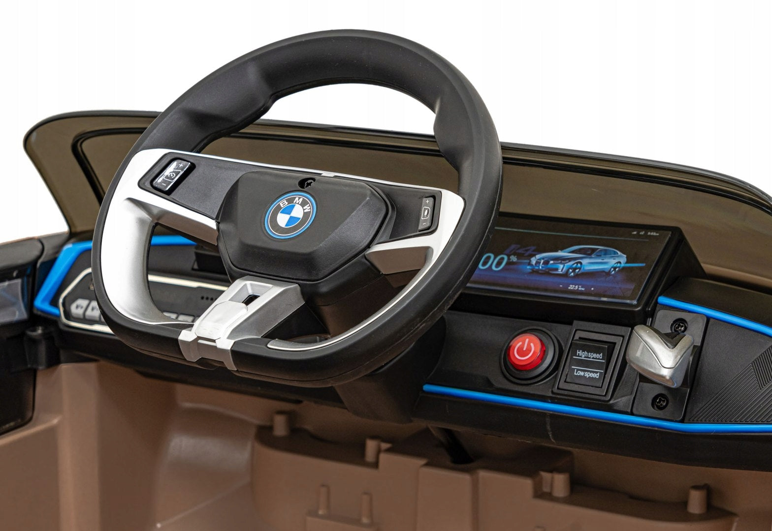 BMW i4 battery car for children Gold + Slow Start + EVA + Eco-leather Vehicle length 116 cm