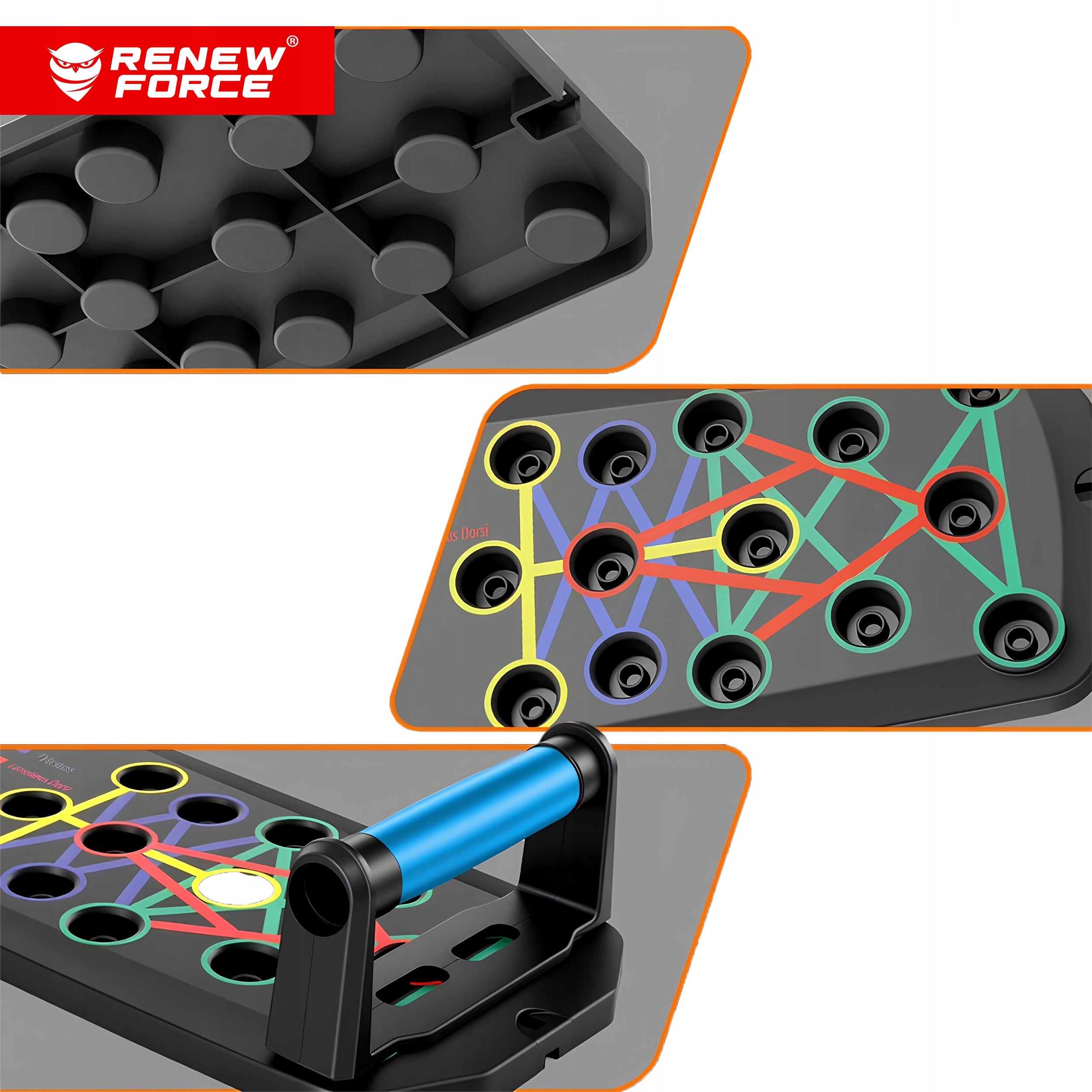 BOARD EXERCISE PUMP HOLDERS 28in1 PLATFORM PUSH UP BOARD MULTIFUNCTIONAL Brand Renew Force