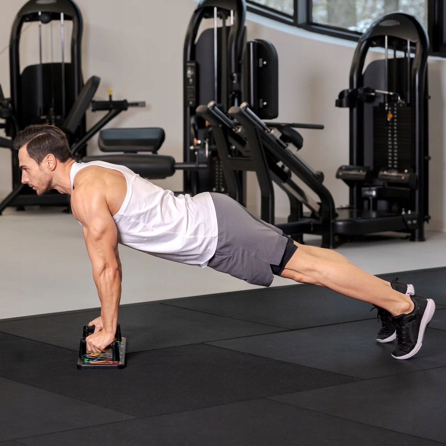 BOARD HANDLES FOR EXERCISE PARALETTE PUSH-UPS PLATFORM PUSH UP GYMTEK Additional features non-slip base foldable