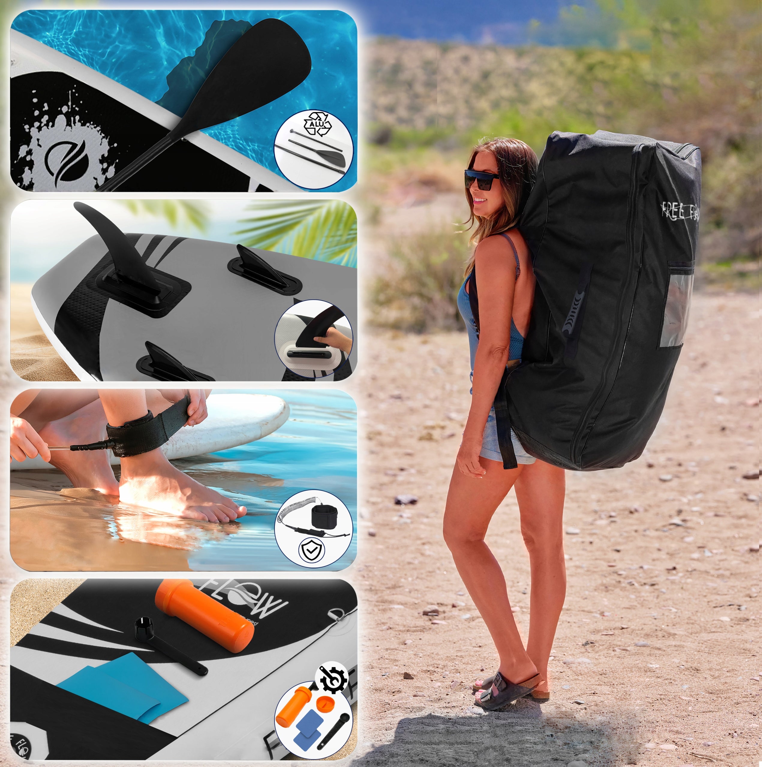 BOARD SUP 320CM PADDLE BOARD LARGE SET ACCESSORIES SERENELIFE Model SLSUPB08