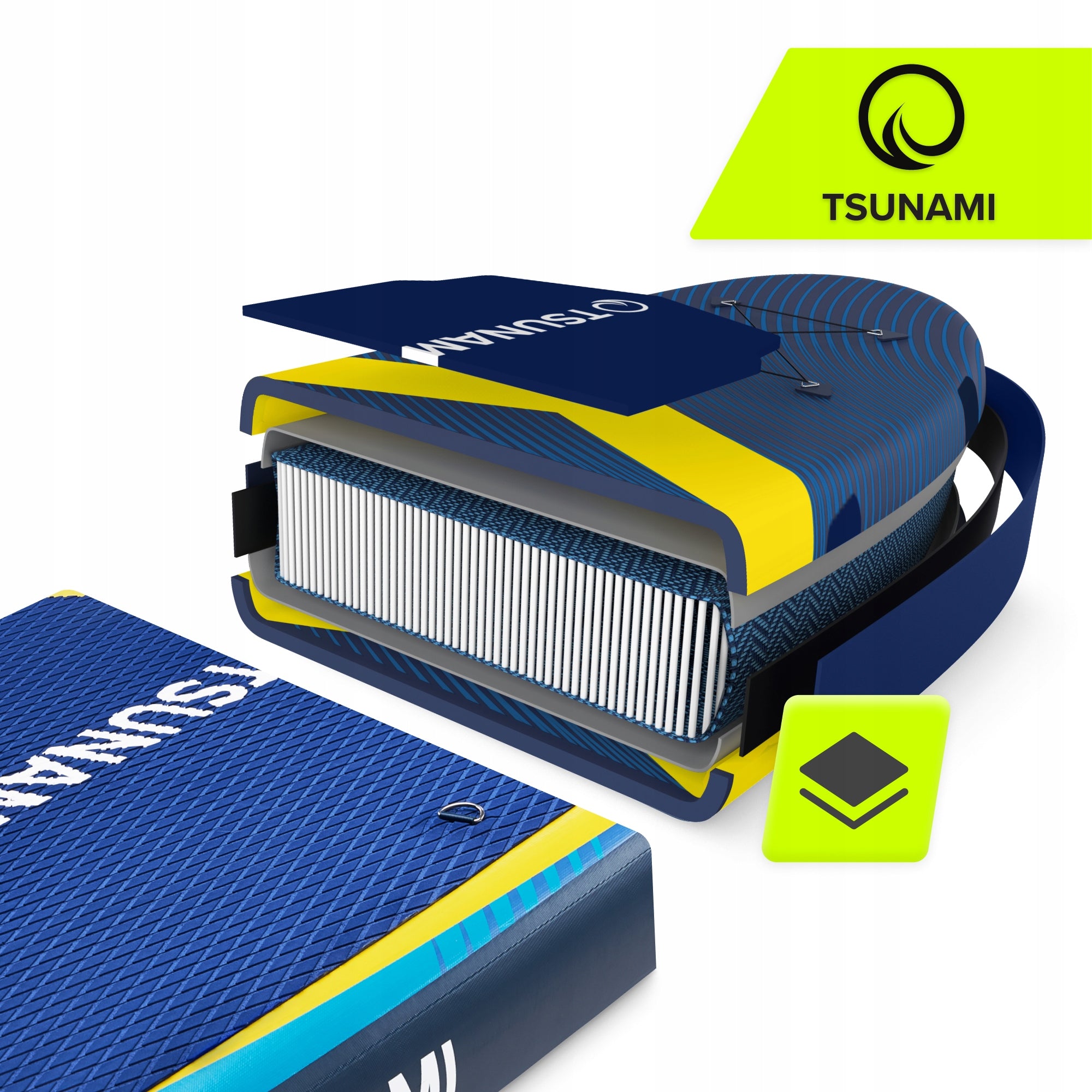 BOARD SUP STAND UP PADDLE INFLATABLE FOR SWIMMING TSUNAMI ACCESSORIES 350 CM T14 Brand Tsunami