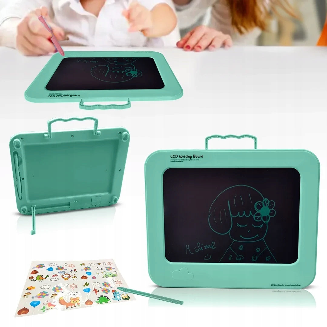 BOARD ZNIKOPIS DRAWING TABLET FOR CHILDREN WITH STICKERS 9'' GREEN