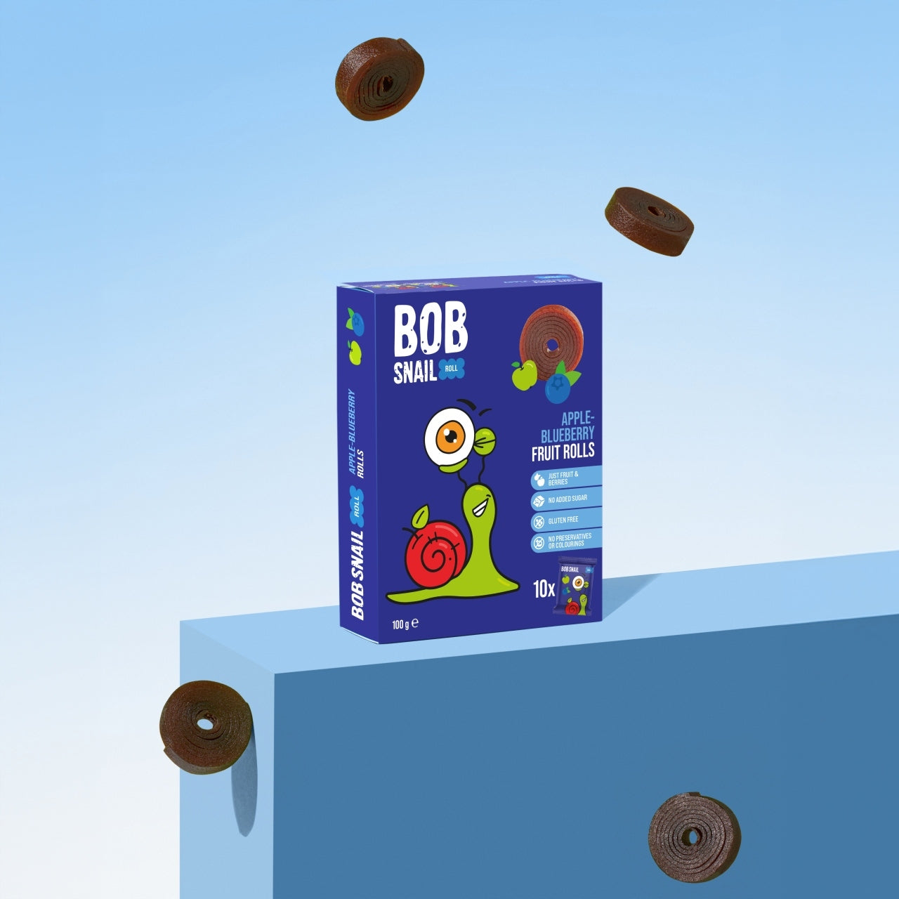 BOB SNAIL Apple-blueberry fruit rolls 100 g (10*10 g) Manufacturer code 4820219346500