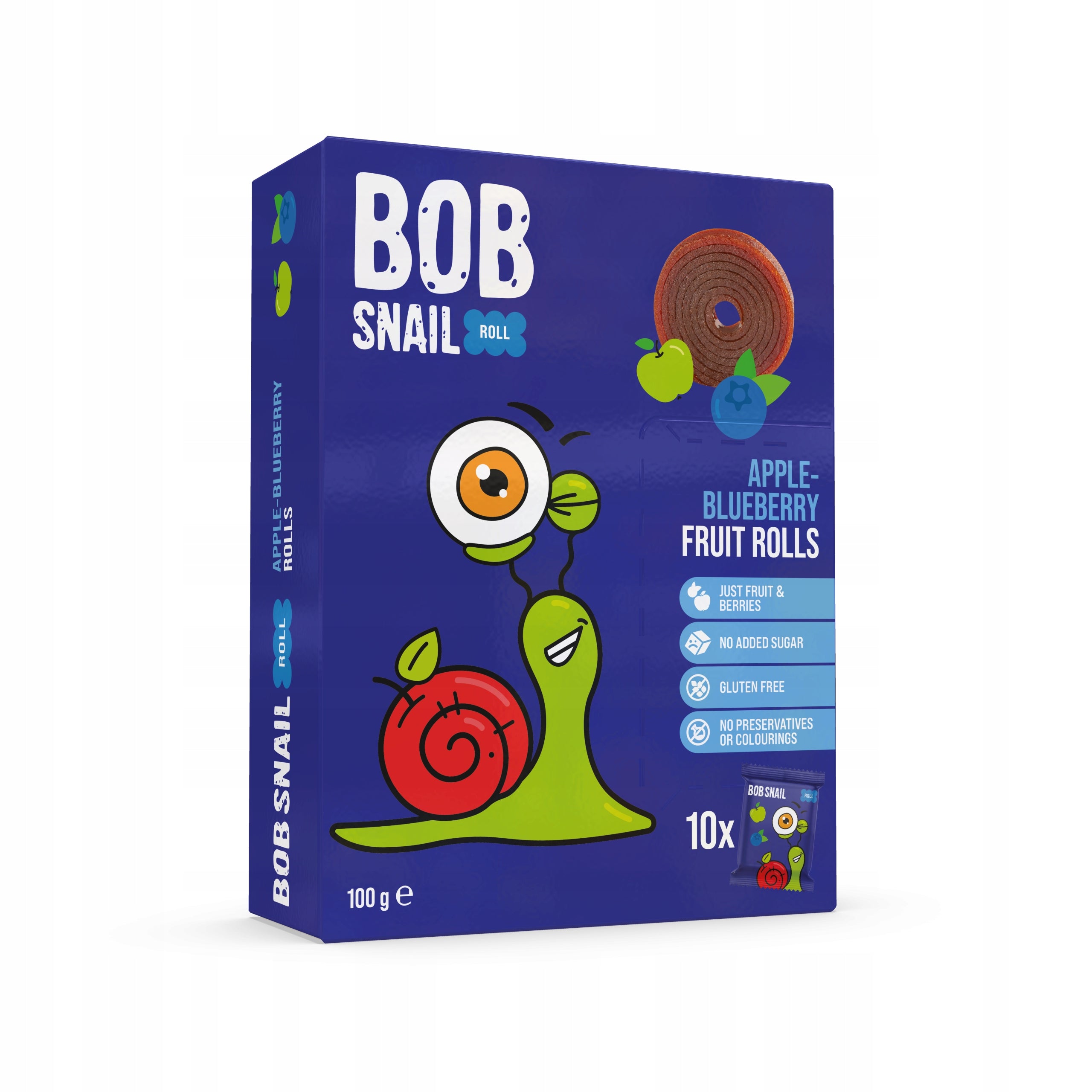 BOB SNAIL Apple-blueberry fruit rolls 100 g (10*10 g)