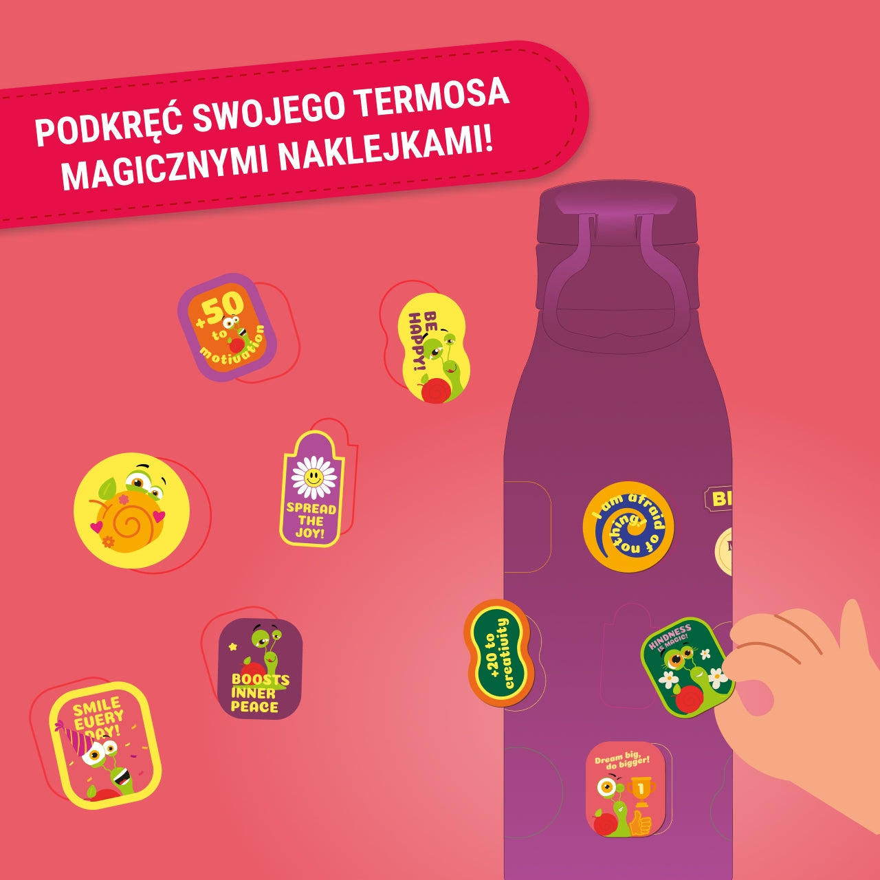 BOB SNAIL Baby Thermos 600ml Elixir Keeper Stainless Steel Stickers Packaging status original