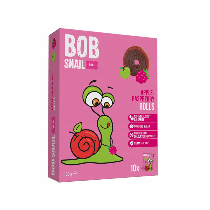 BOB SNAIL Fruit Snack SET 5 x 100g MIX OF FLAVORS Natural Without Sugars Age range from 3 years