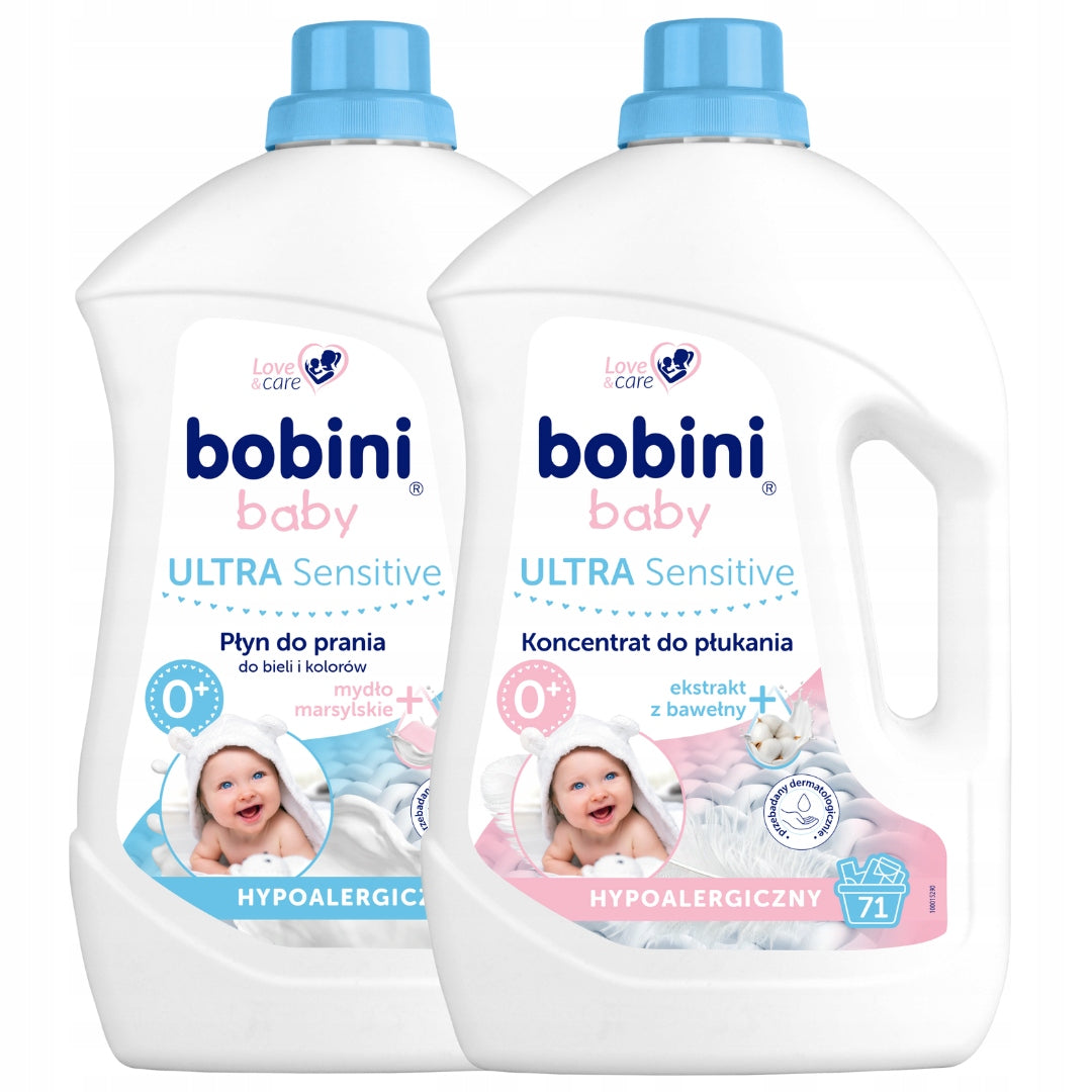 BOBINI Washing Liquid 2.5l ml and Rinse Concentrate 2.5l