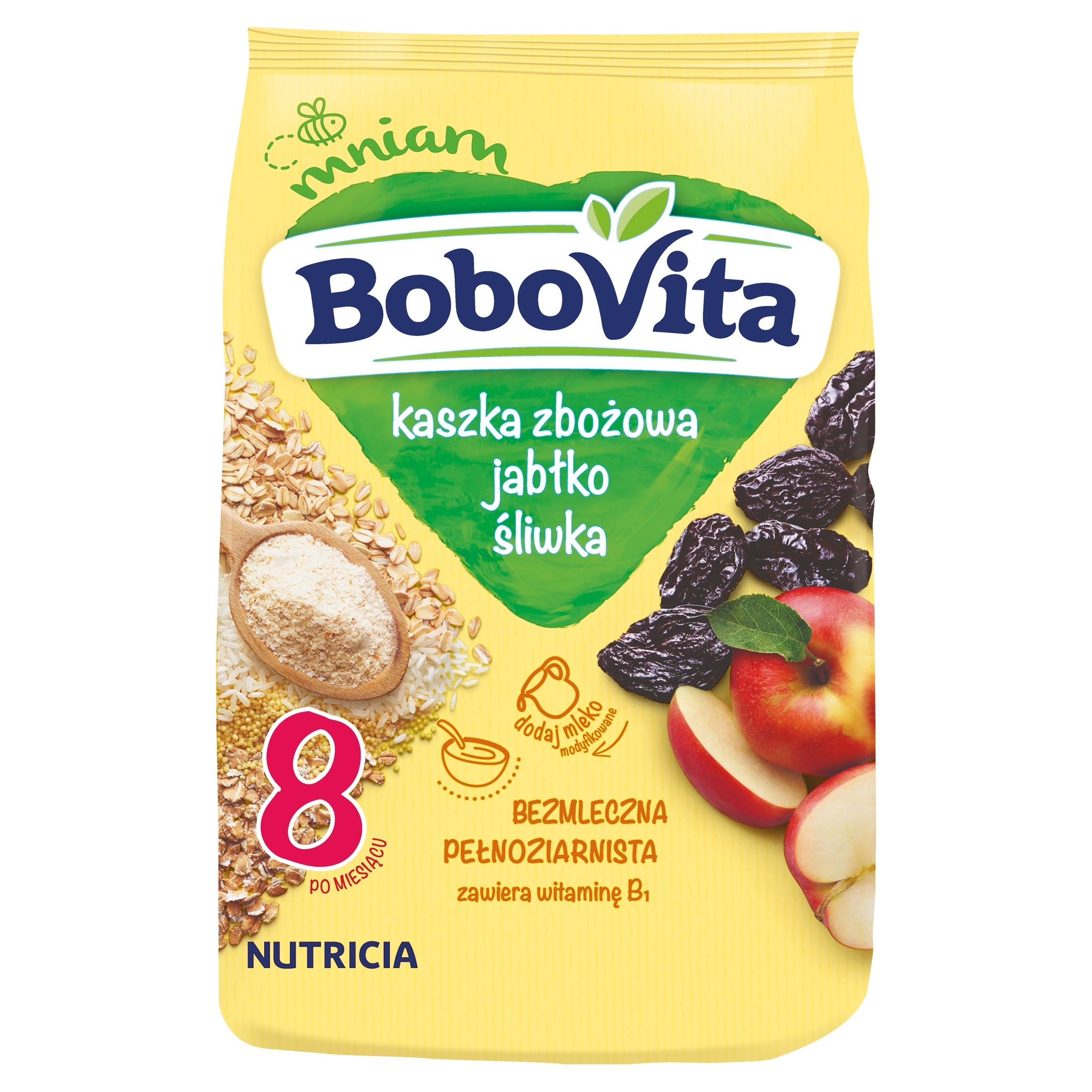 BOBOVITA GRAIN PORRIDGE DAIRY FREE APPLE PLUM FROM 8 MONTHS 180g Manufacturer code 5900852999383