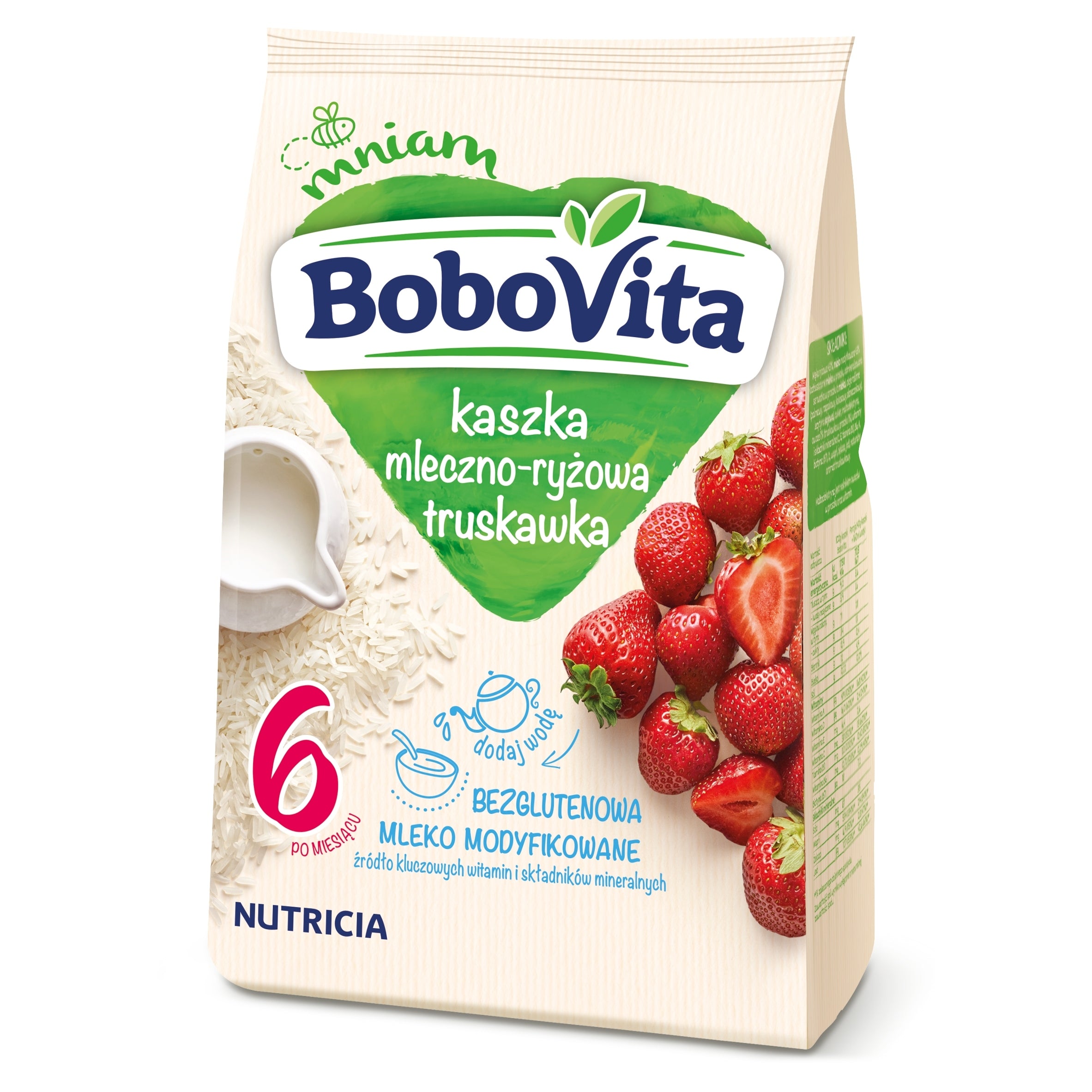 BOBOVITA Milk and Rice Porridge Strawberry 6m+ 230 g(087) Brand Bobovita