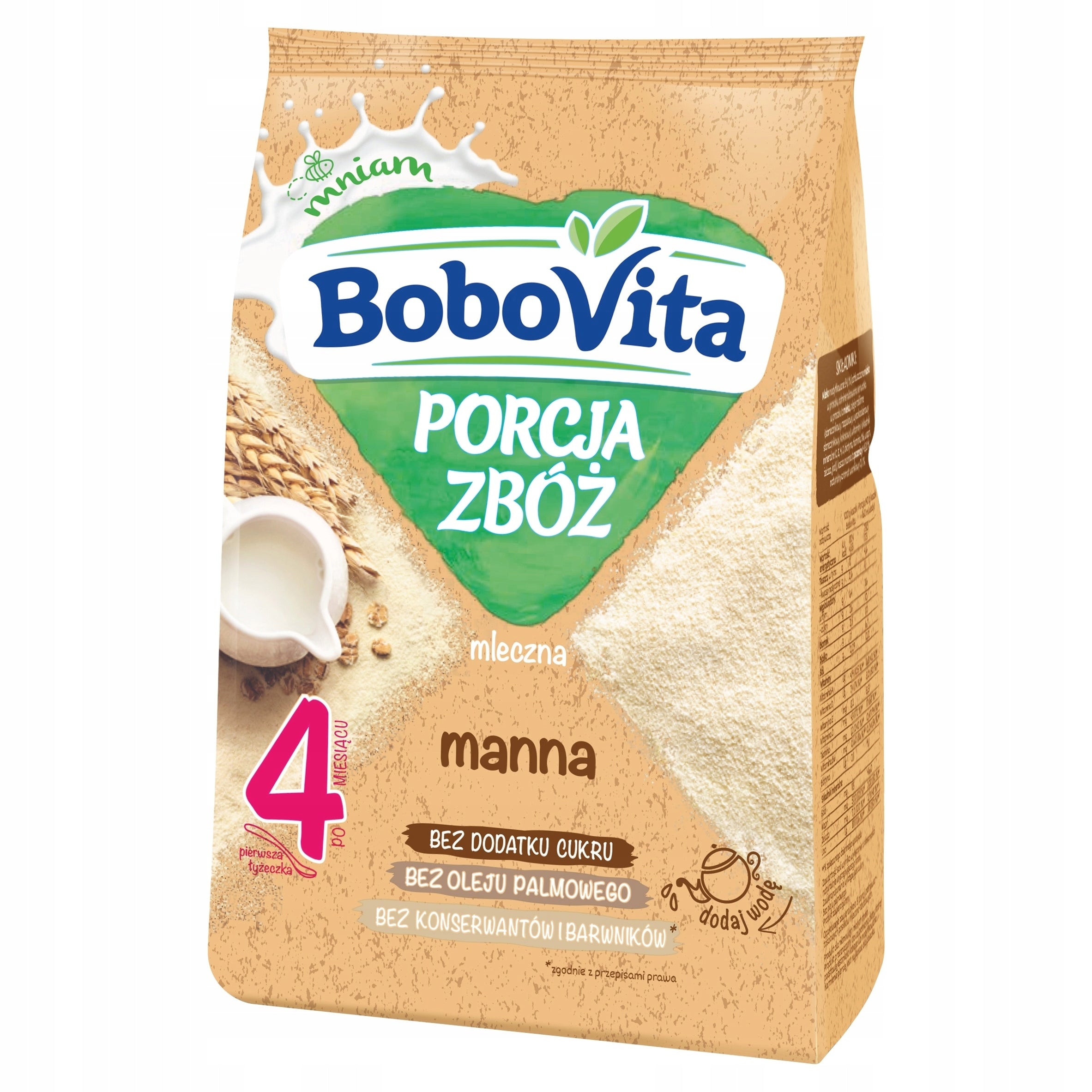 BOBOVITA PORTION OF CEREALS MILK PORRIDGE MANNA 4m+ 210g Brand Bobovita