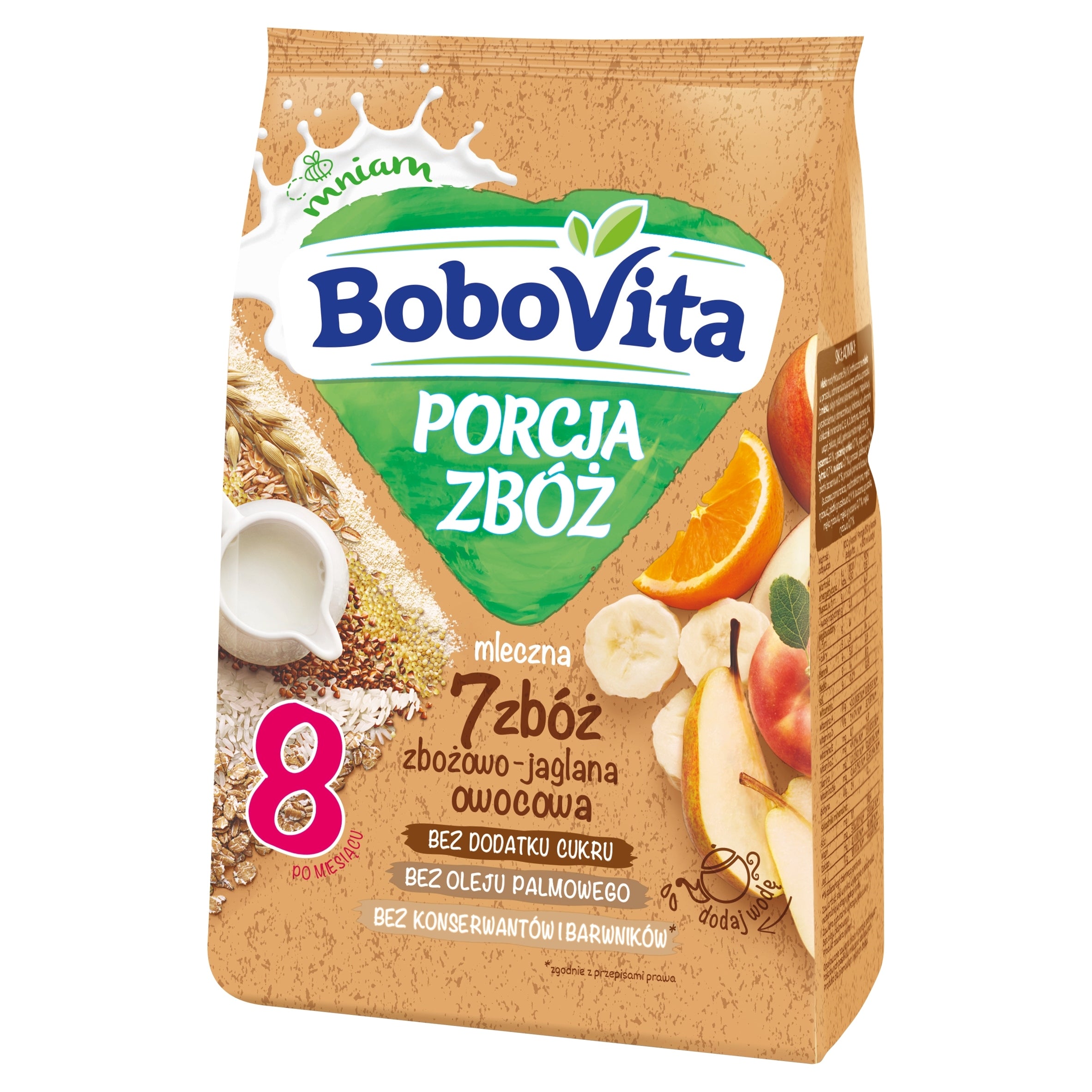 BOBOVITA kaszka mleczna 7 zbóż owocowa 210g Packaging status original
