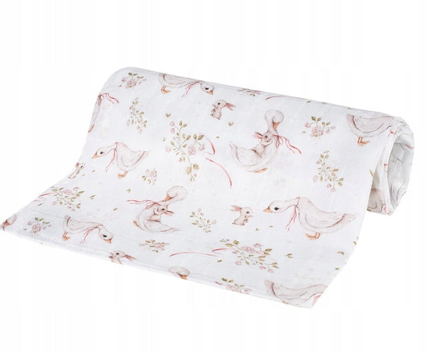 BOCIOLAND BAMBOO DIAPER SWADDLE 75x75 GOOSE