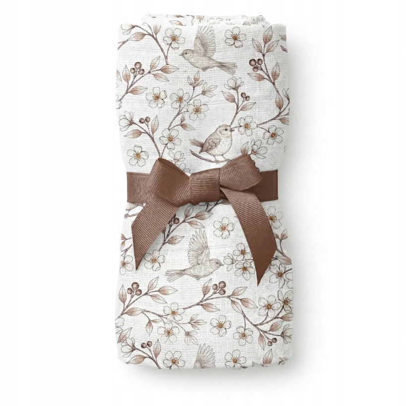 BOCIOLAND BAMBOO SWADDLE 75x75cm BIRDS