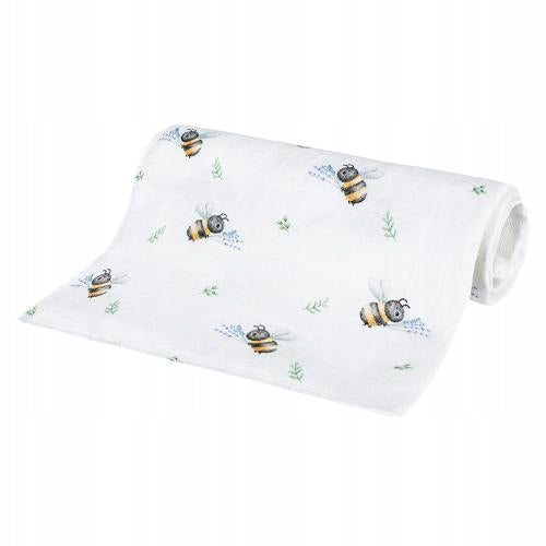 BOCIOLAND Bamboo diaper 40x40cm bees, delicate, breathable
