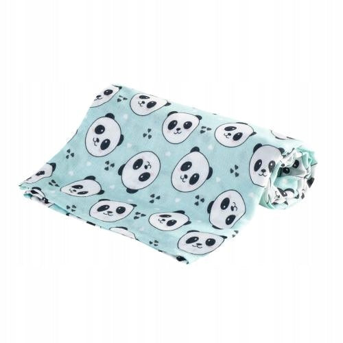 BOCIOLAND Bamboo diaper for children 30×30 cm Panda Mint, 1 pc.