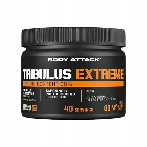 BODY ATTACK Tribulus Extreme - 80 vegetarian capsules.