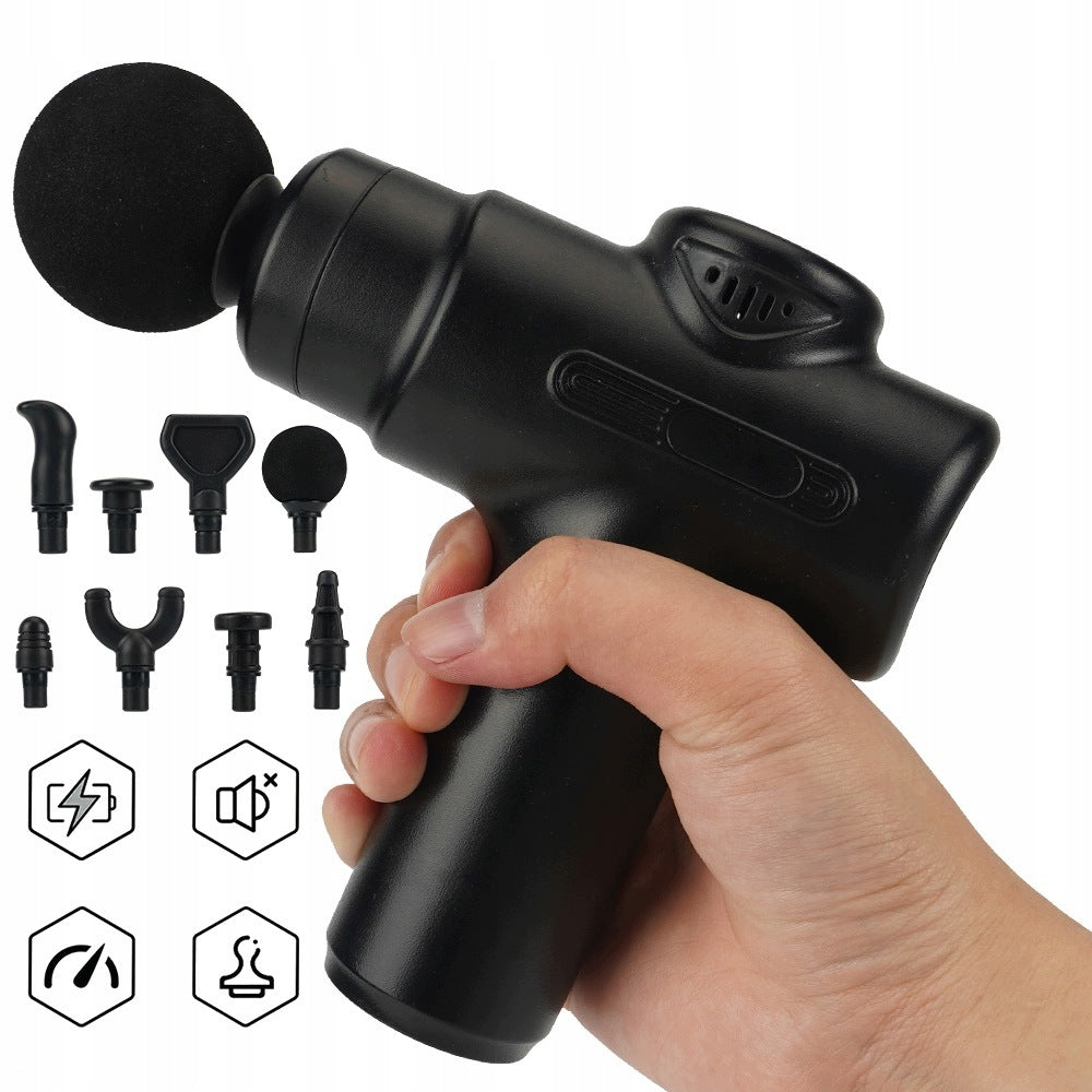 BODY BACK MASSAGE GUN SET BLACK 1500MAH Packaging status original