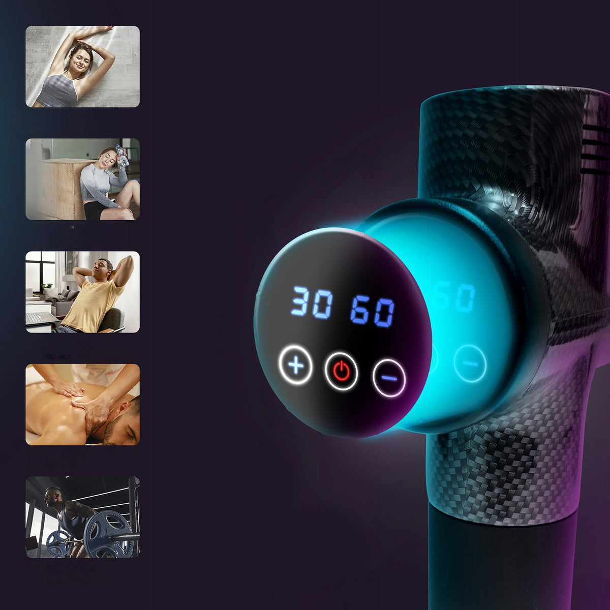 BODY BACK MASSAGE GUN SET PRO 10 TIPS Kind body
