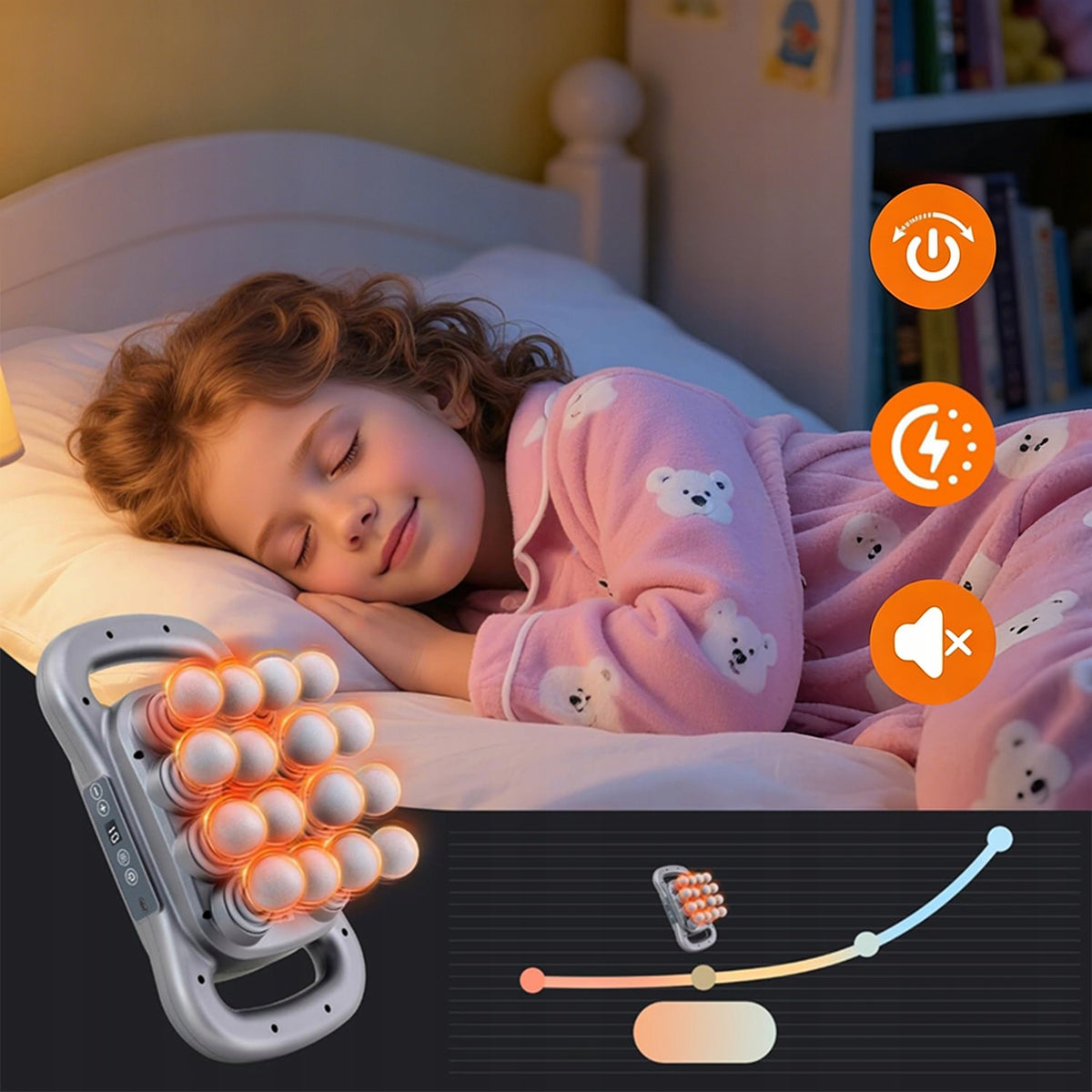BODY MASSAGER 16 HEADS 9 MODES RED LIGHT FOR MUSCLES BACK LEG Manufacturer code Pistolet do masażu mięśni