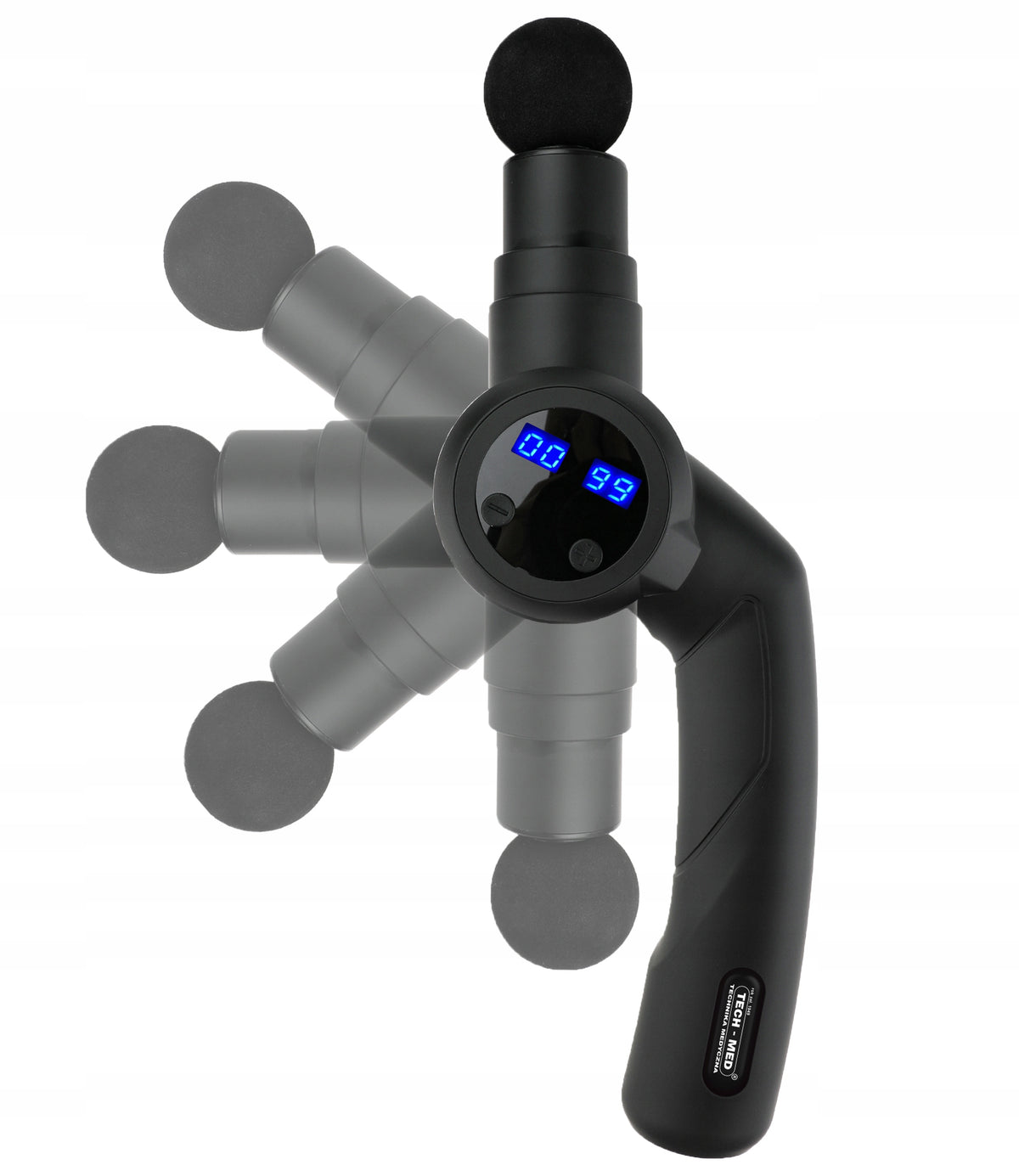 BODY MASSAGER 6 heads GUN for back massage of muscles legs GUN TECH-MED EAN (GTIN) 5901812545350