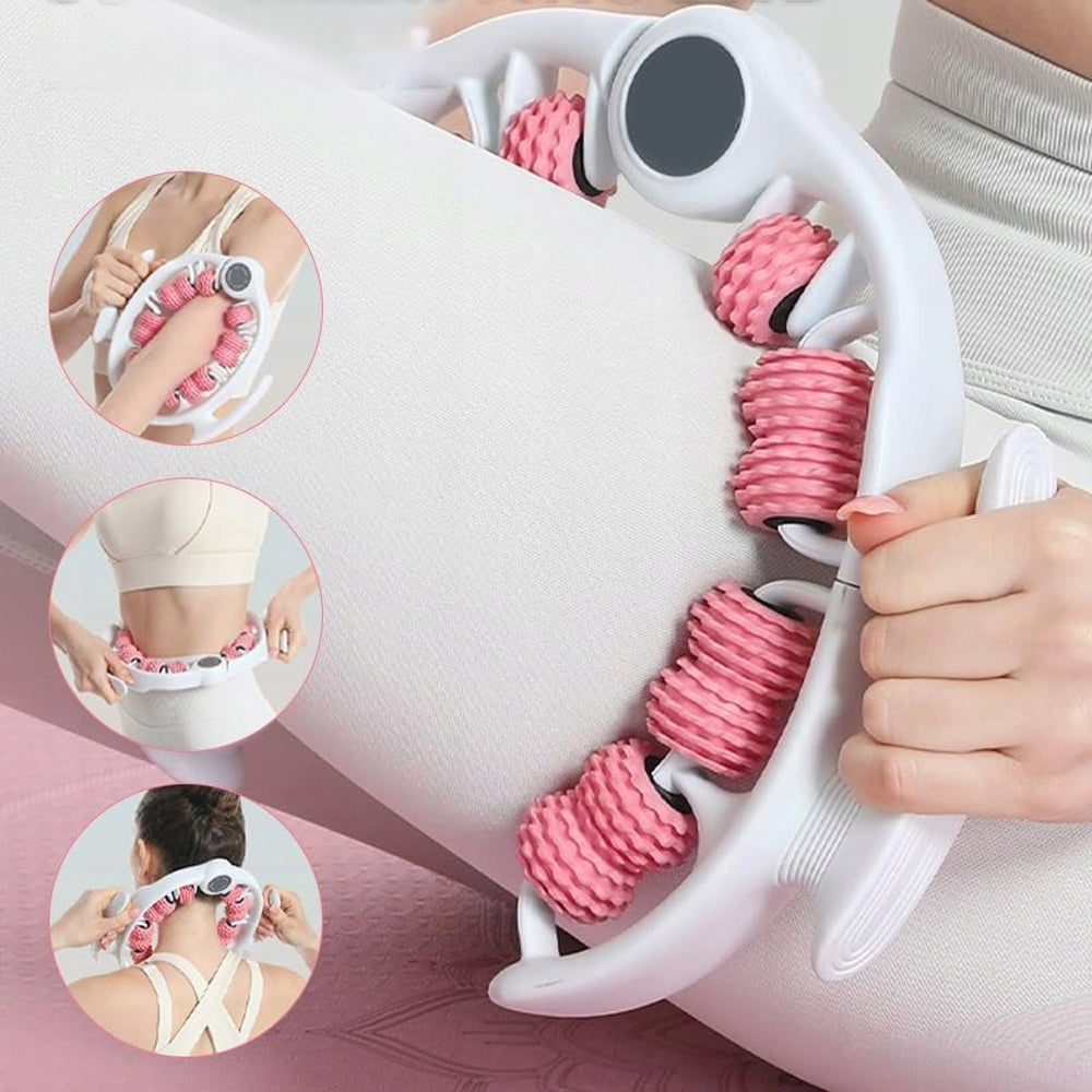 BODY MASSAGER ANTI-CELLULITE HANDHELD MASSAGE ROLLER REMOVABLE PINK Manufacturer code 0963PK
