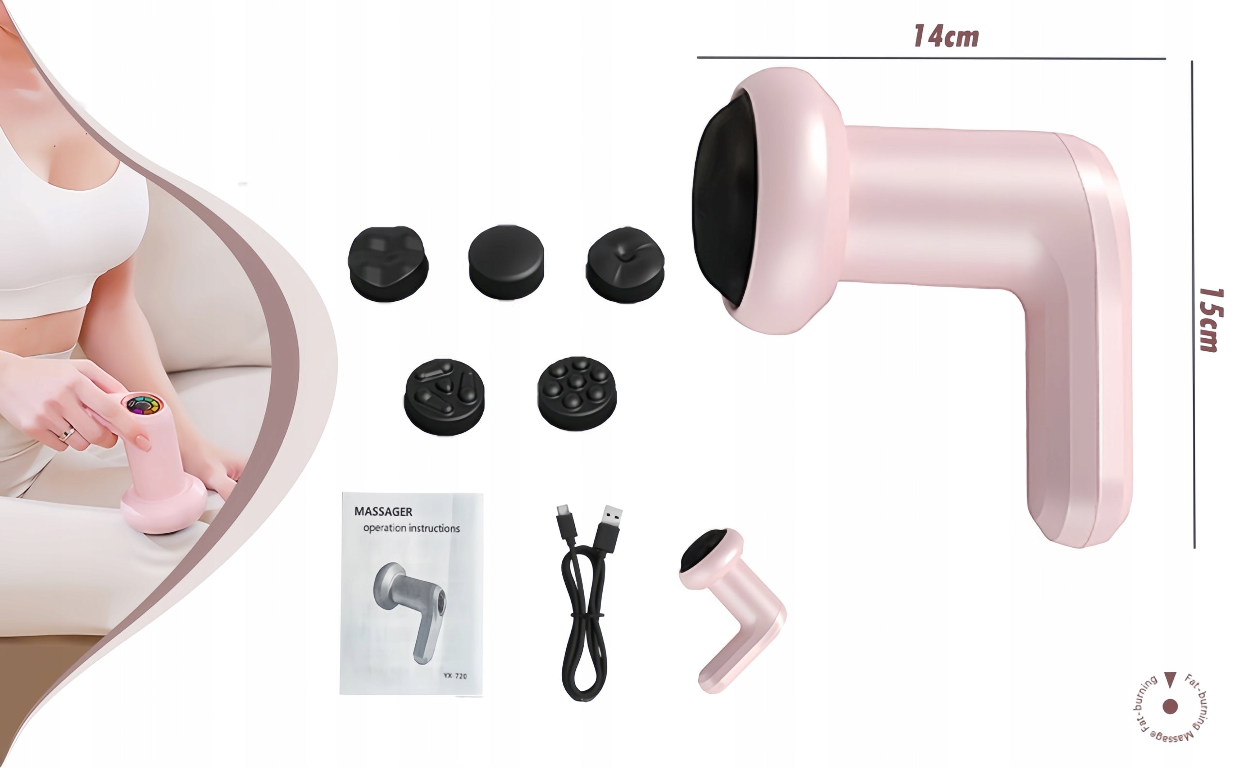 BODY MASSAGER ANTI-CELLULITE MASSAGE GUN FIRMING 5EL Manufacturer code G1501B