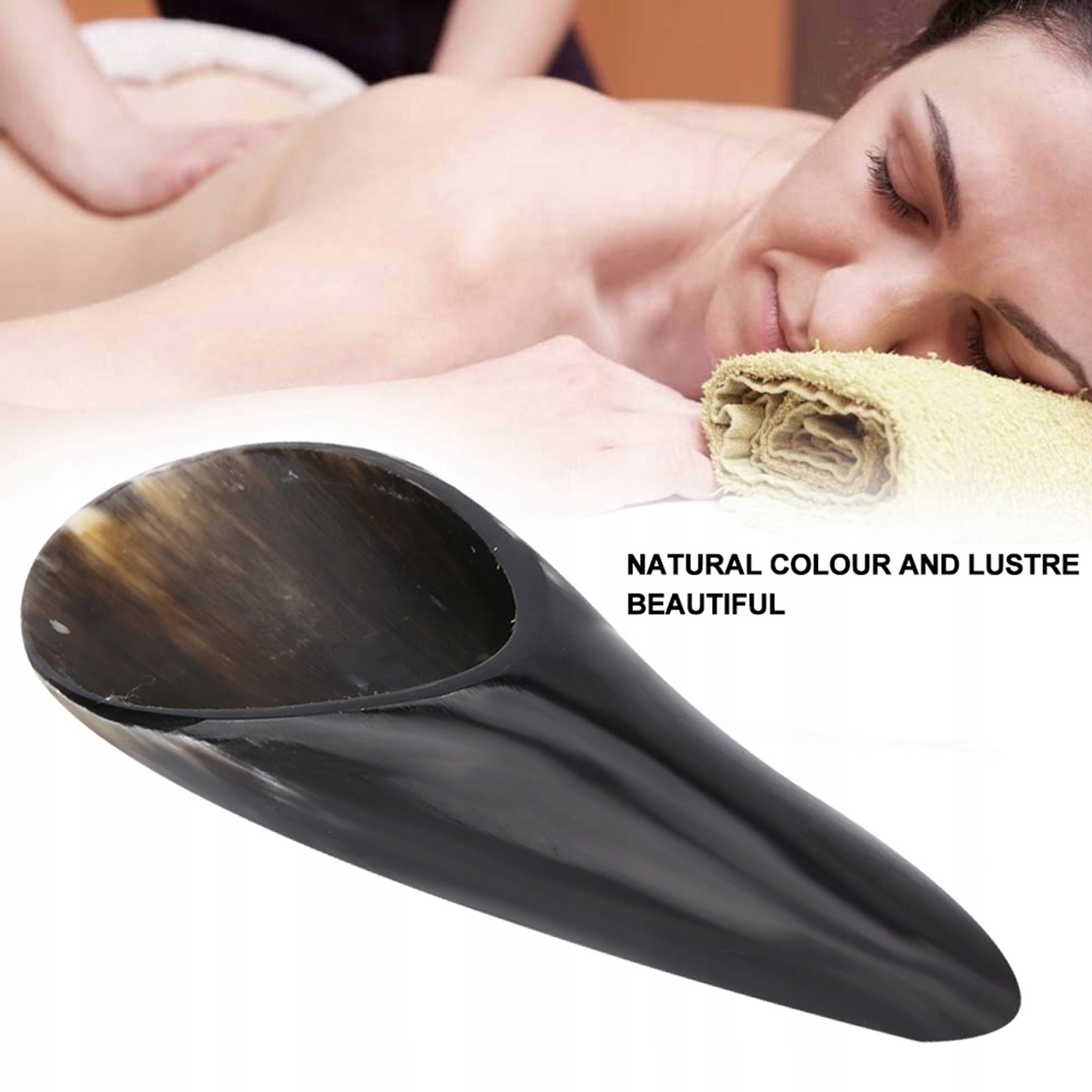 BODY MASSAGER NATURAL OX HORN GUA SHA PLATE Kind body