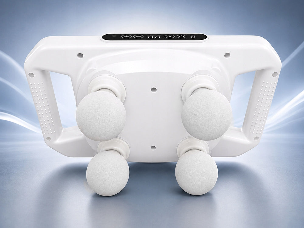 BODY MASSAGER POWERFUL 4 HEADS 20 DEGREES OF FORCE + 6 USB PULSE MODES Medical device no