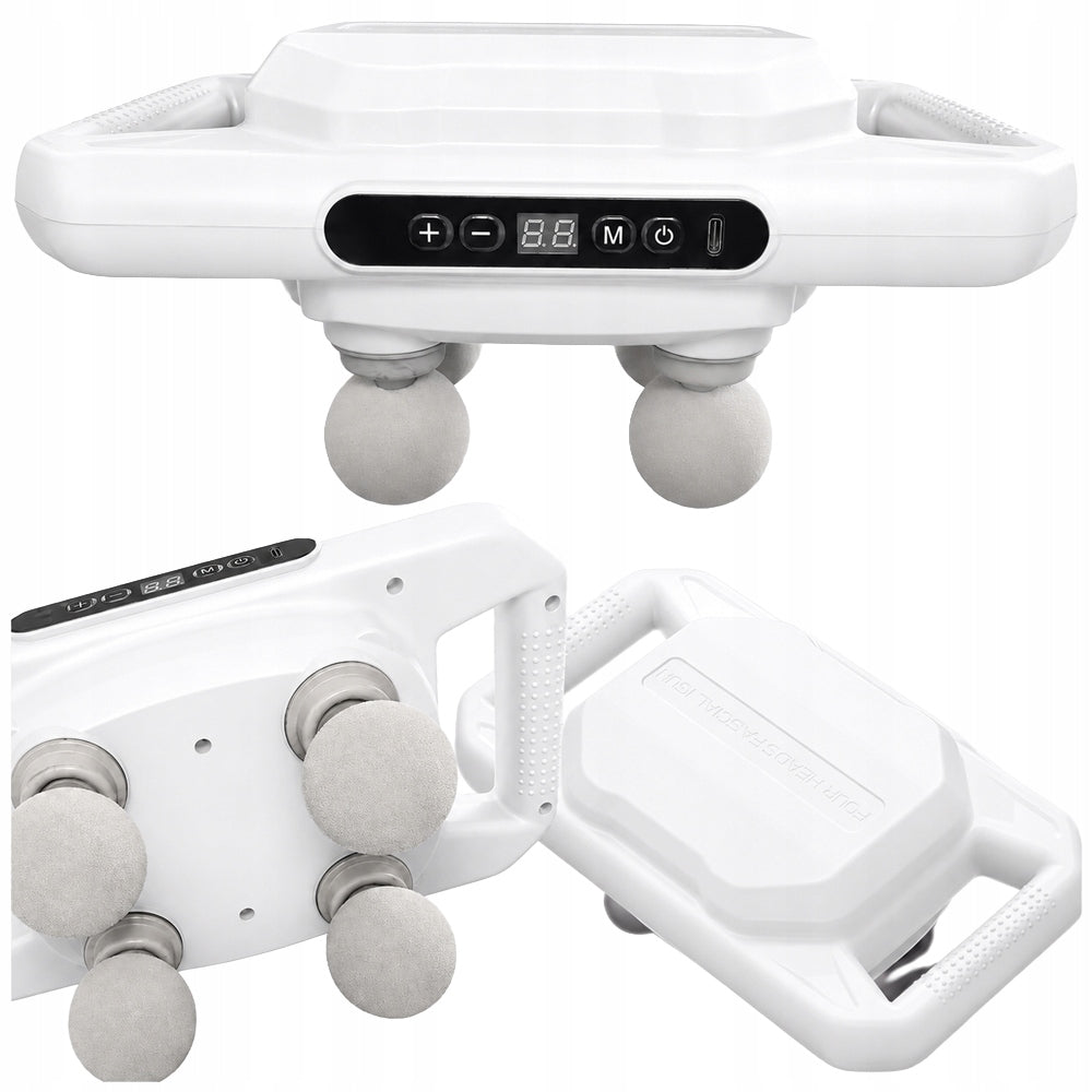 BODY MASSAGER POWERFUL 4 HEADS 20 DEGREES OF FORCE + 6 USB PULSE MODES