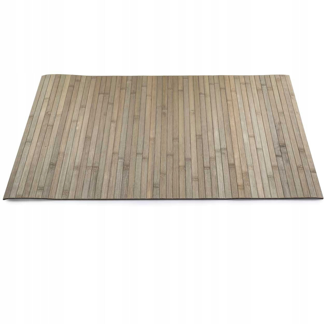 BOHO Bathroom Rug for SHOWER Bathtub shades of beige Mat Bamboo Length 50 cm