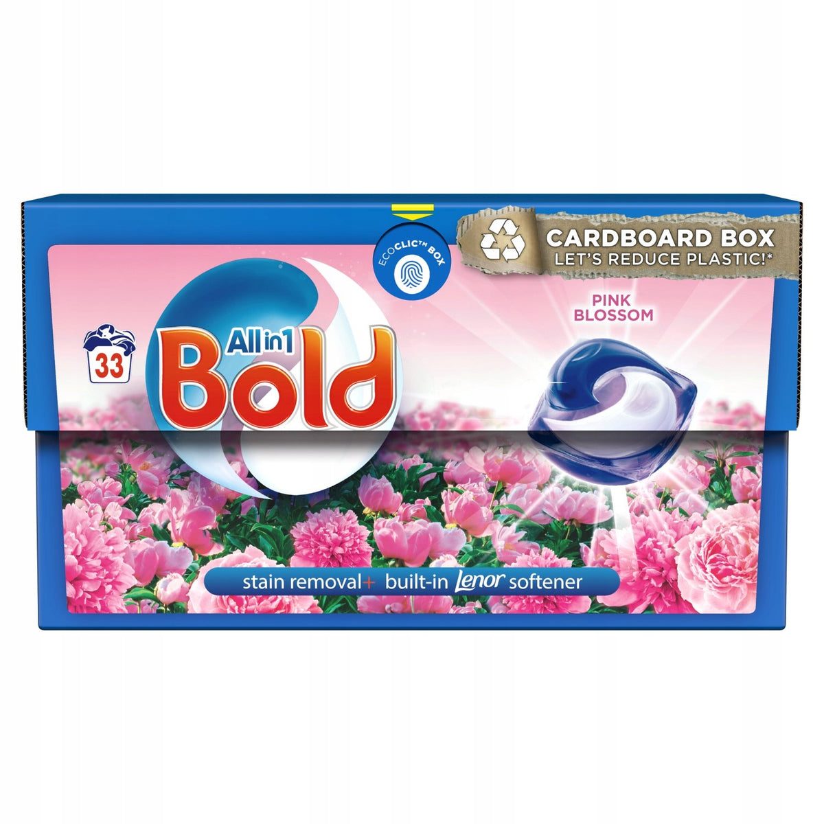 BOLD with Lenor washing capsules PINK BLOSSOM 33pcs from ENGLAND