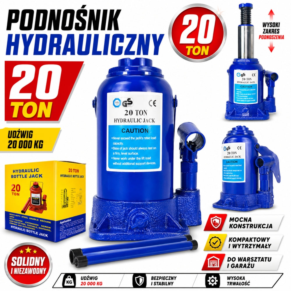 BOLLARD BOTTLE LIFT 20T HYDRAULIC CAR JACK 1 PISTON Manufacturer code PDN20T