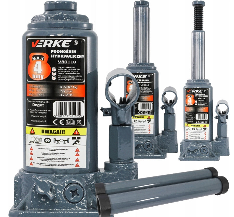 BOLLARD LIFT 4T TONS HYDRAULIC FROG JACK BOTTLE VALVE HIGH