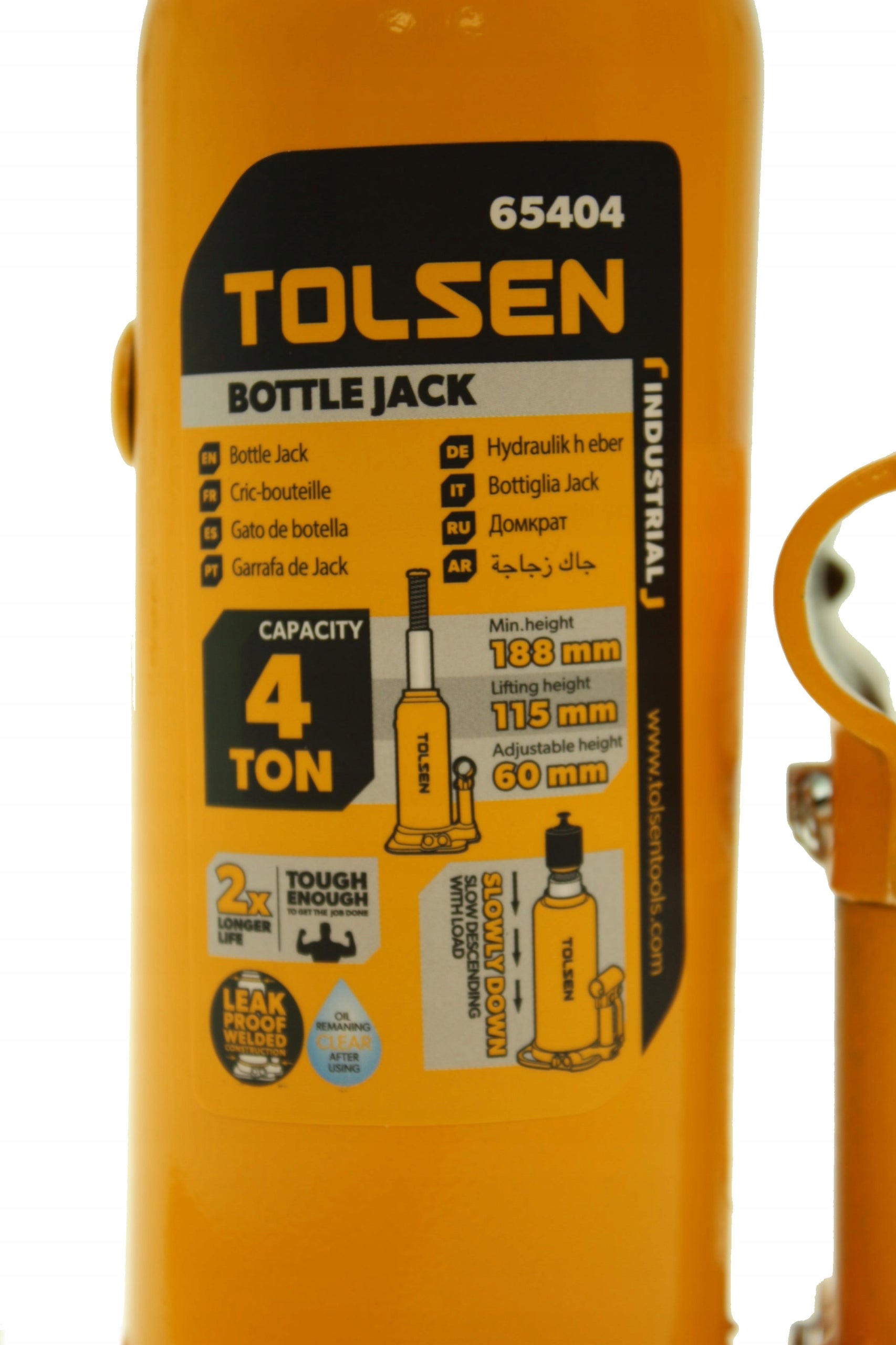 BOLLARD LIFT HYDRAULIC BOTTLE 4T CAR JACK 4 TONS Minimum lifting height 188 mm