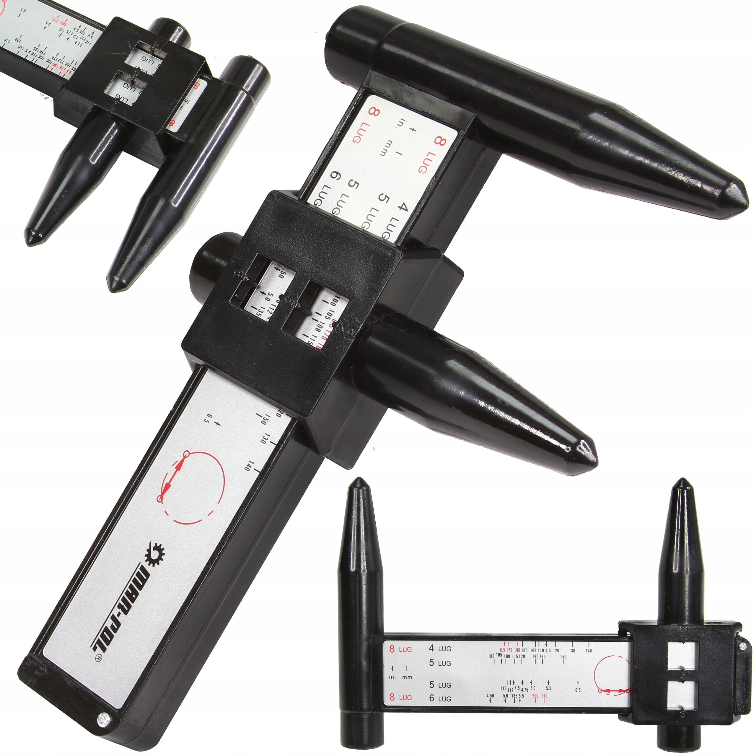 BOLT SPACING METER ALLOY WHEELS 4-8 HOLES PRECISION CALIPER