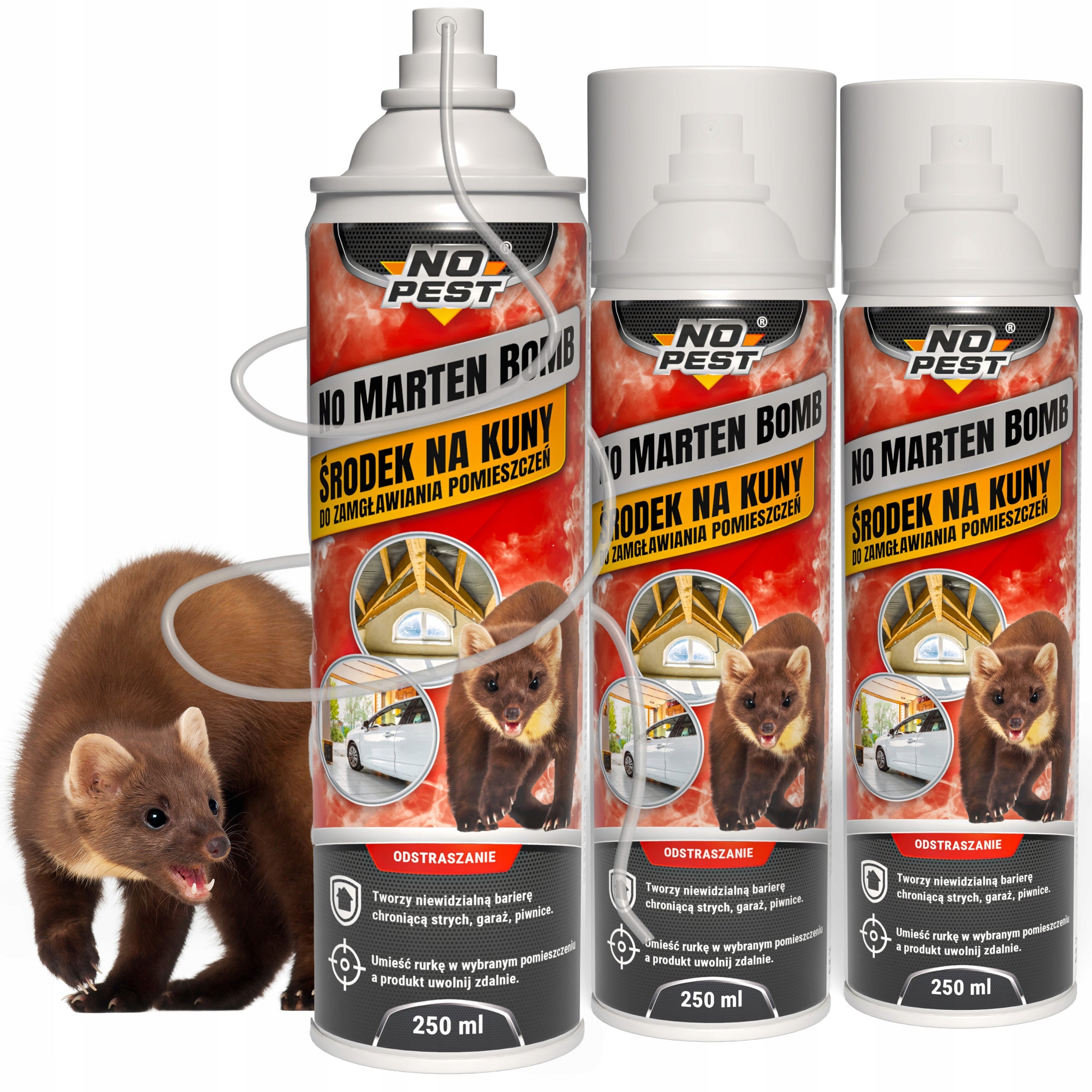 BOMB AGENT PREPARATION FOR MARTENS TO REPEL MARTENS TO THE ATTIC GARAGE 3 PCS