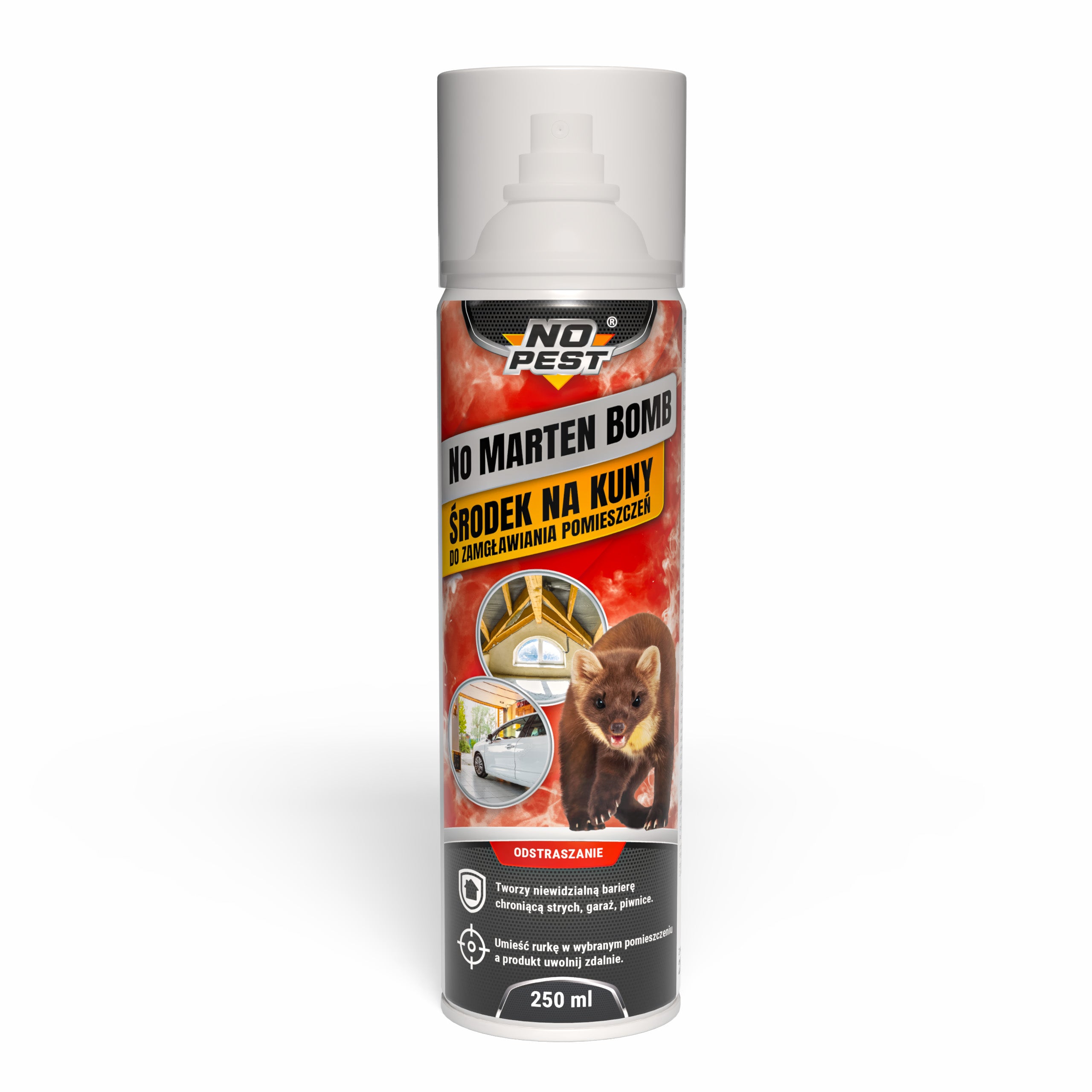 BOMB AGENT PREPARATION SPRAY FOR MARTENS TO REPEL MARTENS TO THE ATTIC GARAGE Manufacturer code PREPARAT ODSTRASZAJĄCY KUNY DO GARAŻU PIWNICY