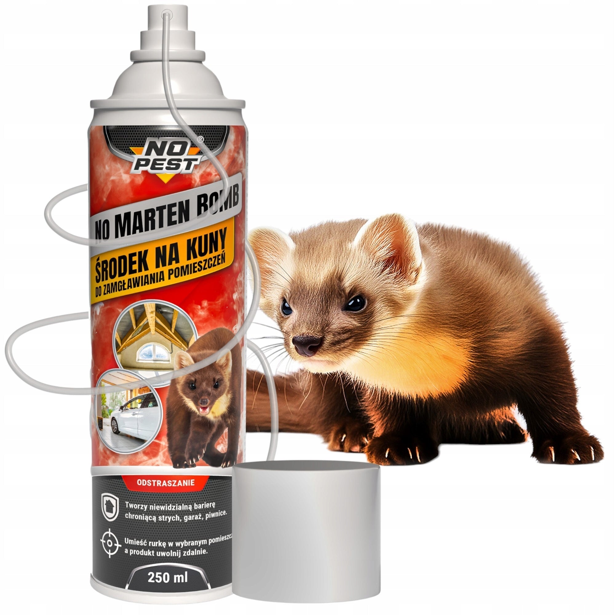 BOMB AGENT PREPARATION SPRAY FOR MARTENS TO REPEL MARTENS TO THE ATTIC GARAGE