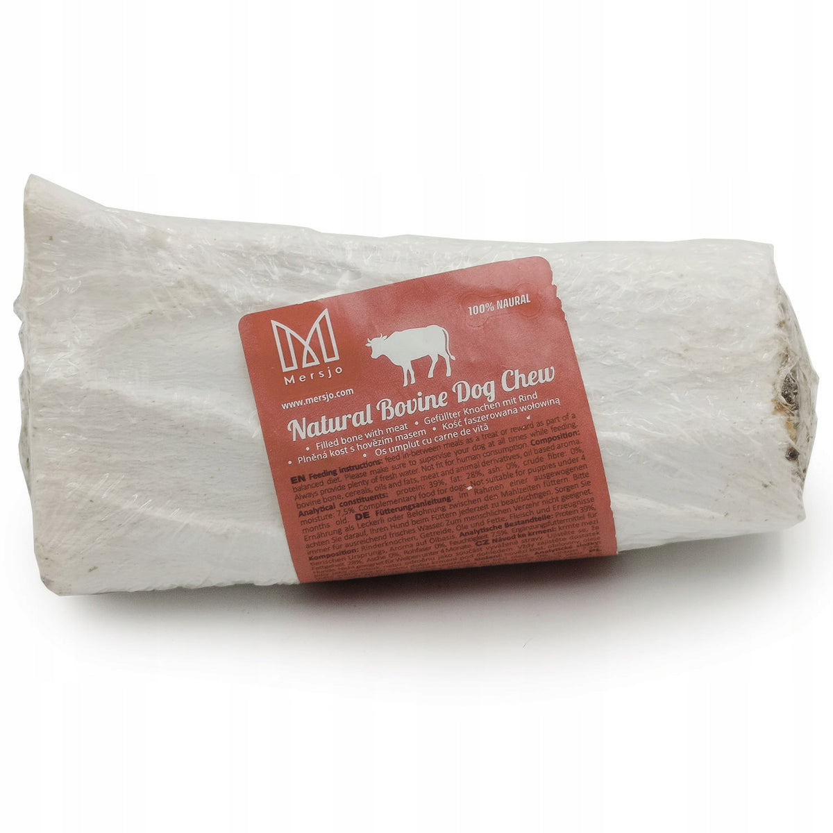 BONE WITH MEAT STUFFING FOR DOG natural teether beef bone delicacy Mersjo Flavor beef