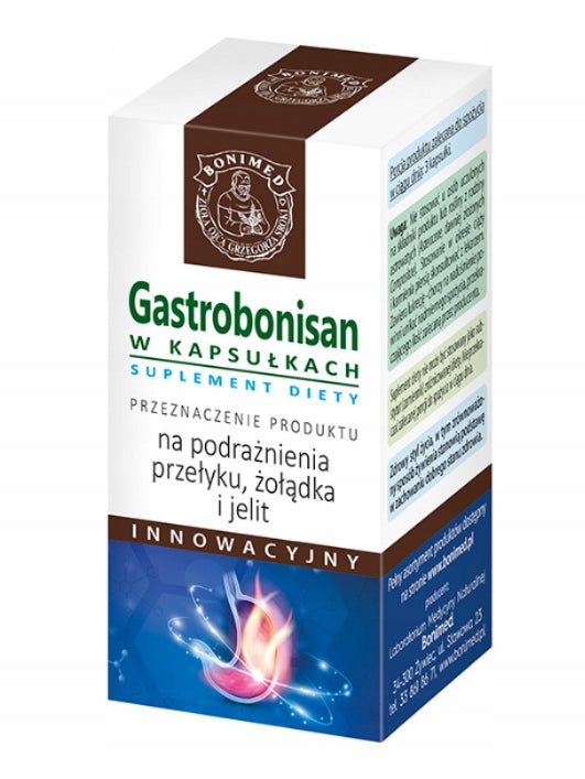 BONIMED - Gastrobonisan 60 kaps REFLUKS | oesophageal irritation, stomach irritation x2 Packaging status original