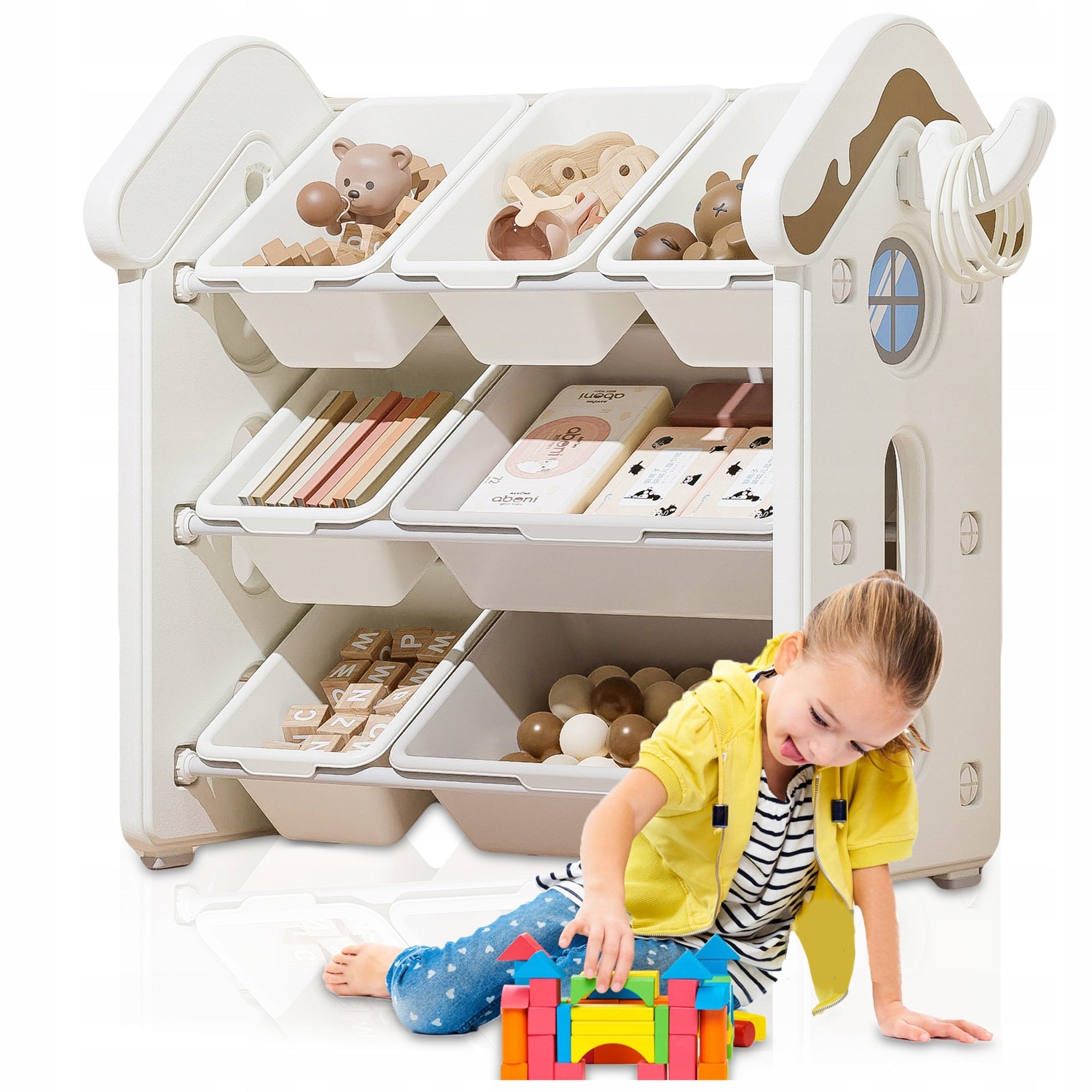 BOOK TOY RACK ORGANIZER CONTAINER CHILDREN'S HOUSE FOR BABY