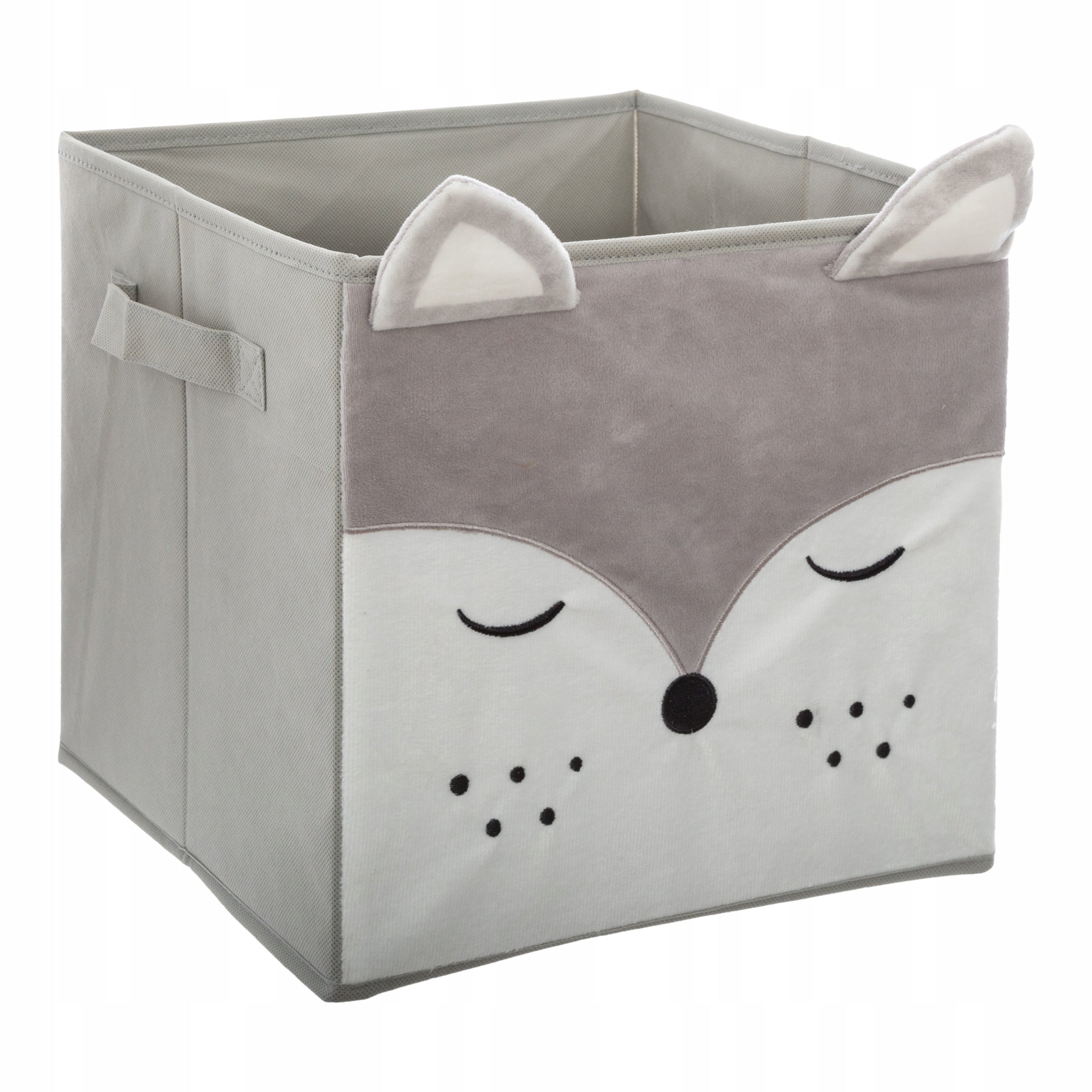 BOOKCASE BOX grey FOX MADE OF FABRIC 29x29 cm Brand Atmosphera