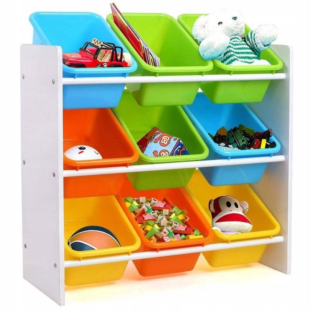 BOOKCASE COLORFUL ORGANIZER CONTAINERS TOYS CHILDREN