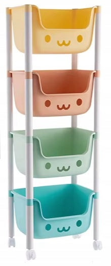 BOOKCASE TOY CABINET PLASTIC ORGANIZER CONTAINER ON WHEELS FOR CHILDREN EAN (GTIN) 5905265506593