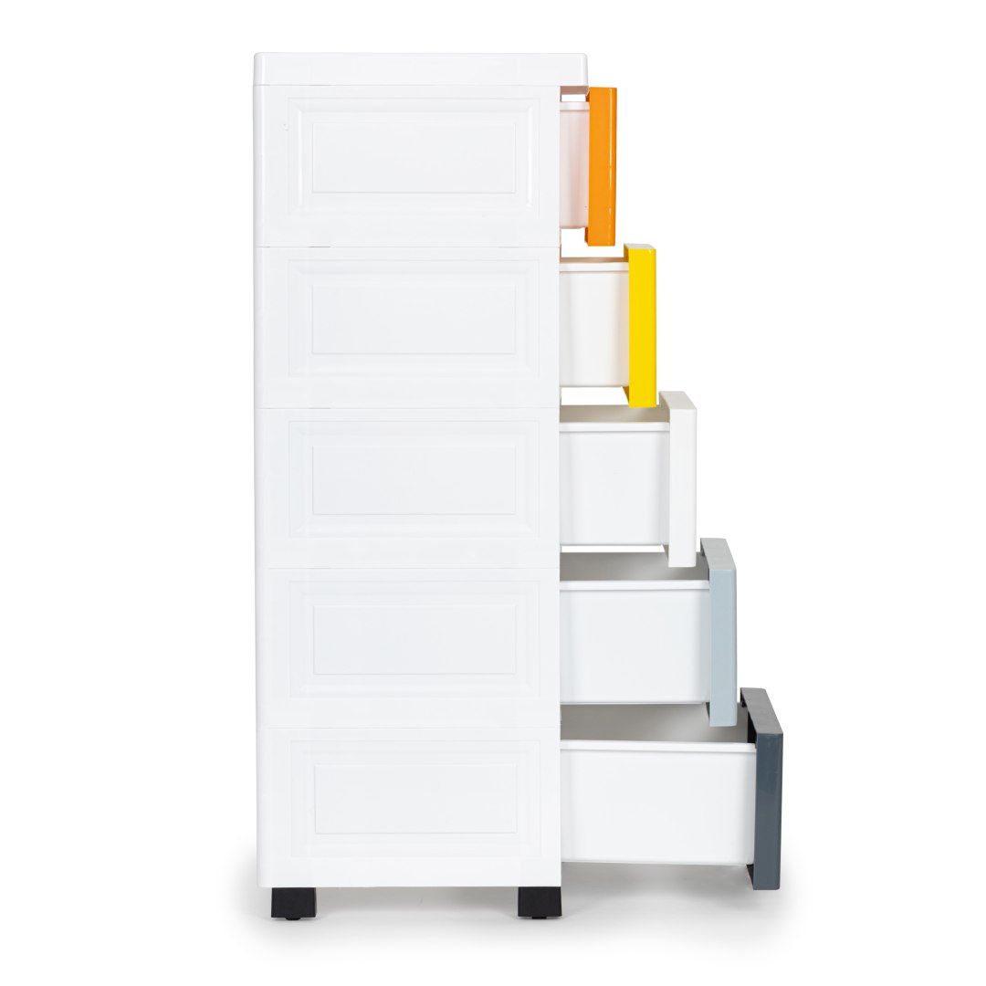 BOOKCASE WITH 5 PULL-OUT LEG DRAWERS WITH WHEELS SOLID STURDY ROOMY Manufacturer code KSC2166